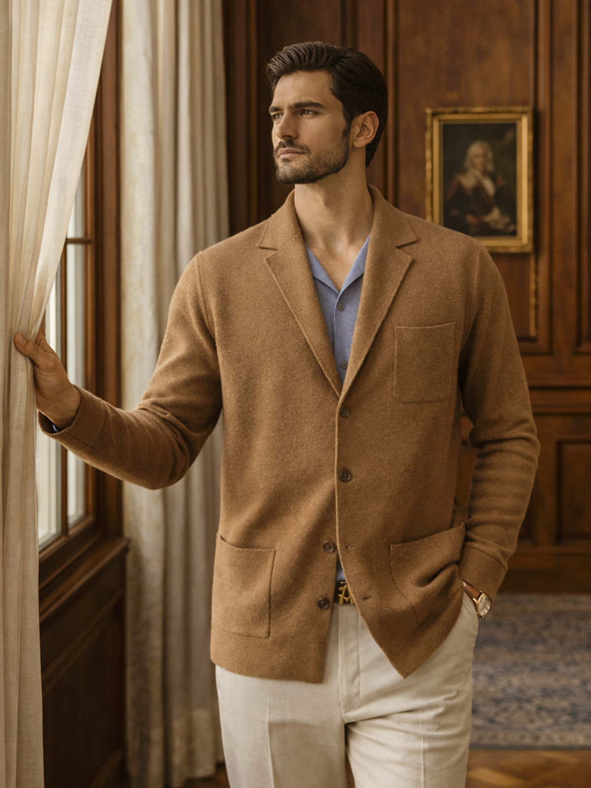 Strickjacke mit Reverskragen