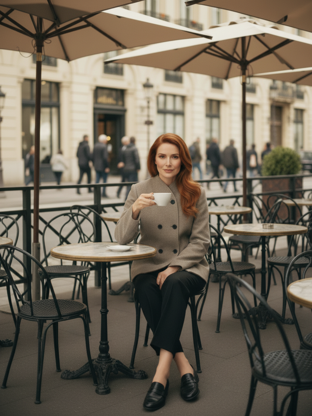 Übergroße Jacke mit Knöpfen