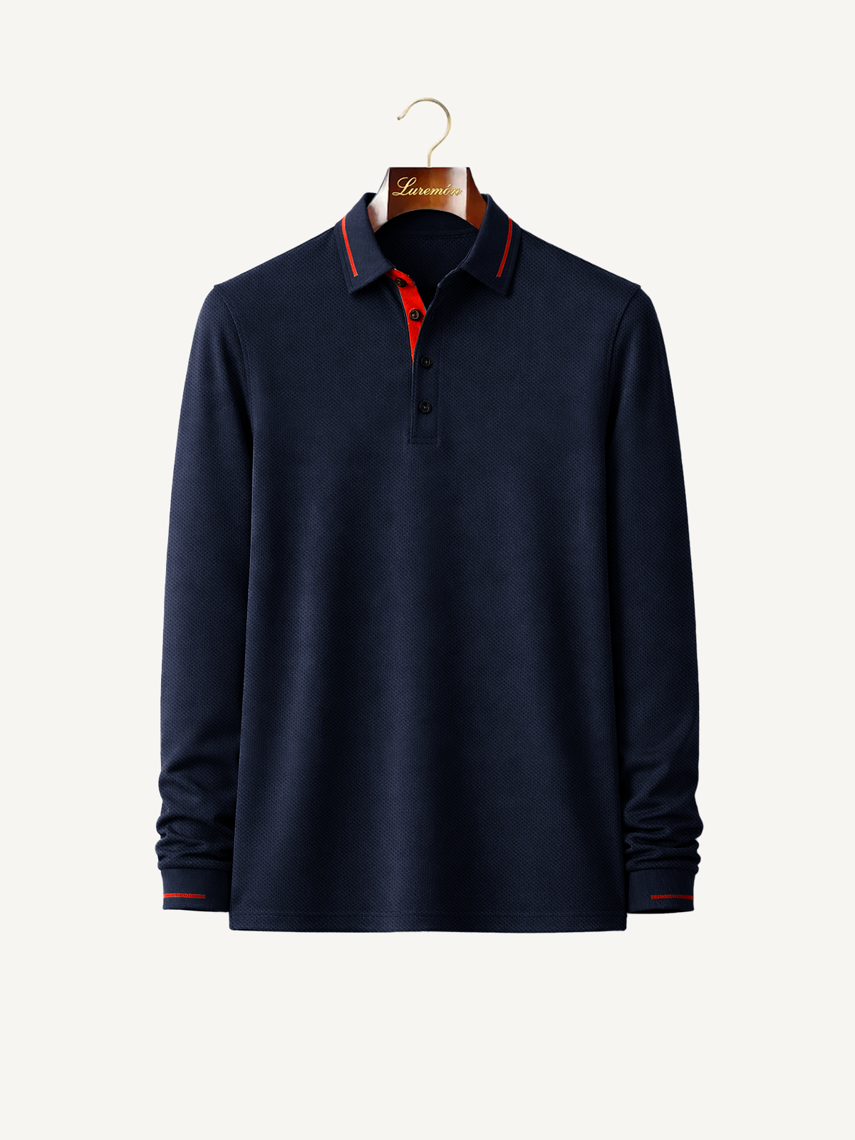 Modernes Langarm Poloshirt