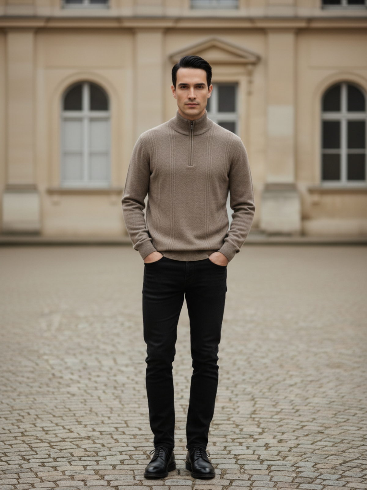 Estate Kaschmir Zip-Pullover