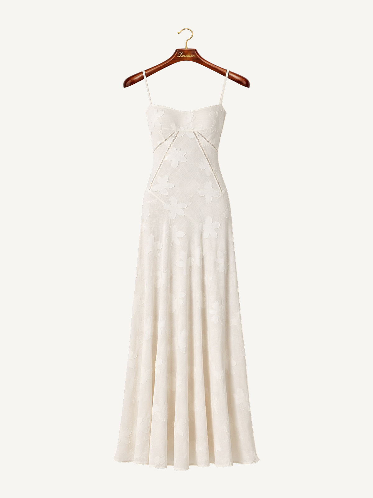 Maxikleid mit floraler Struktur