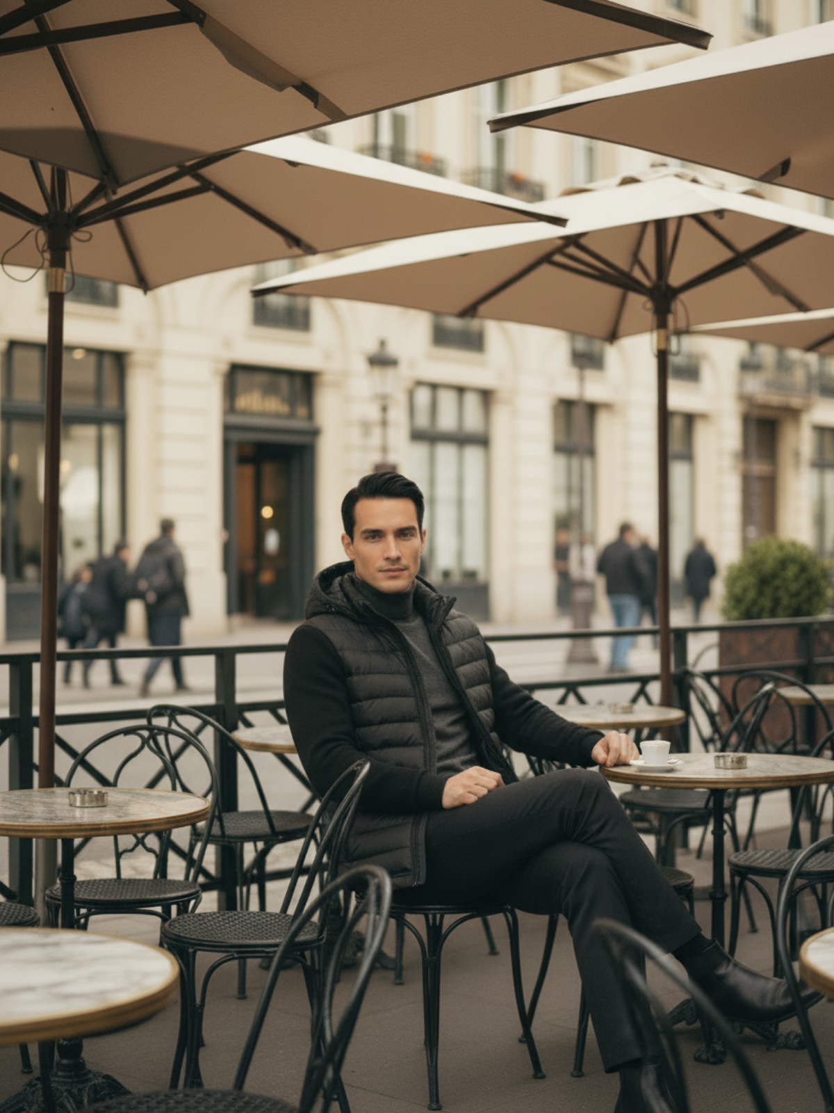 Klassische Hybridjacke