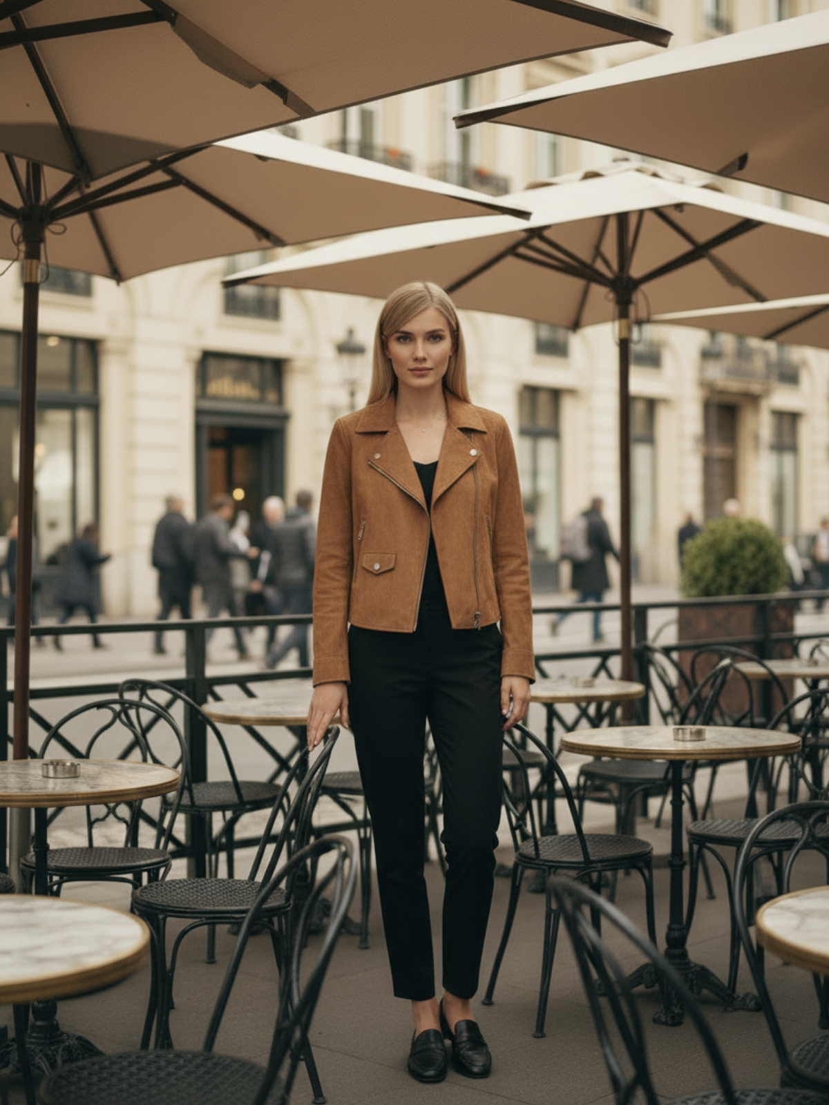 Klassische Wildlederjacke