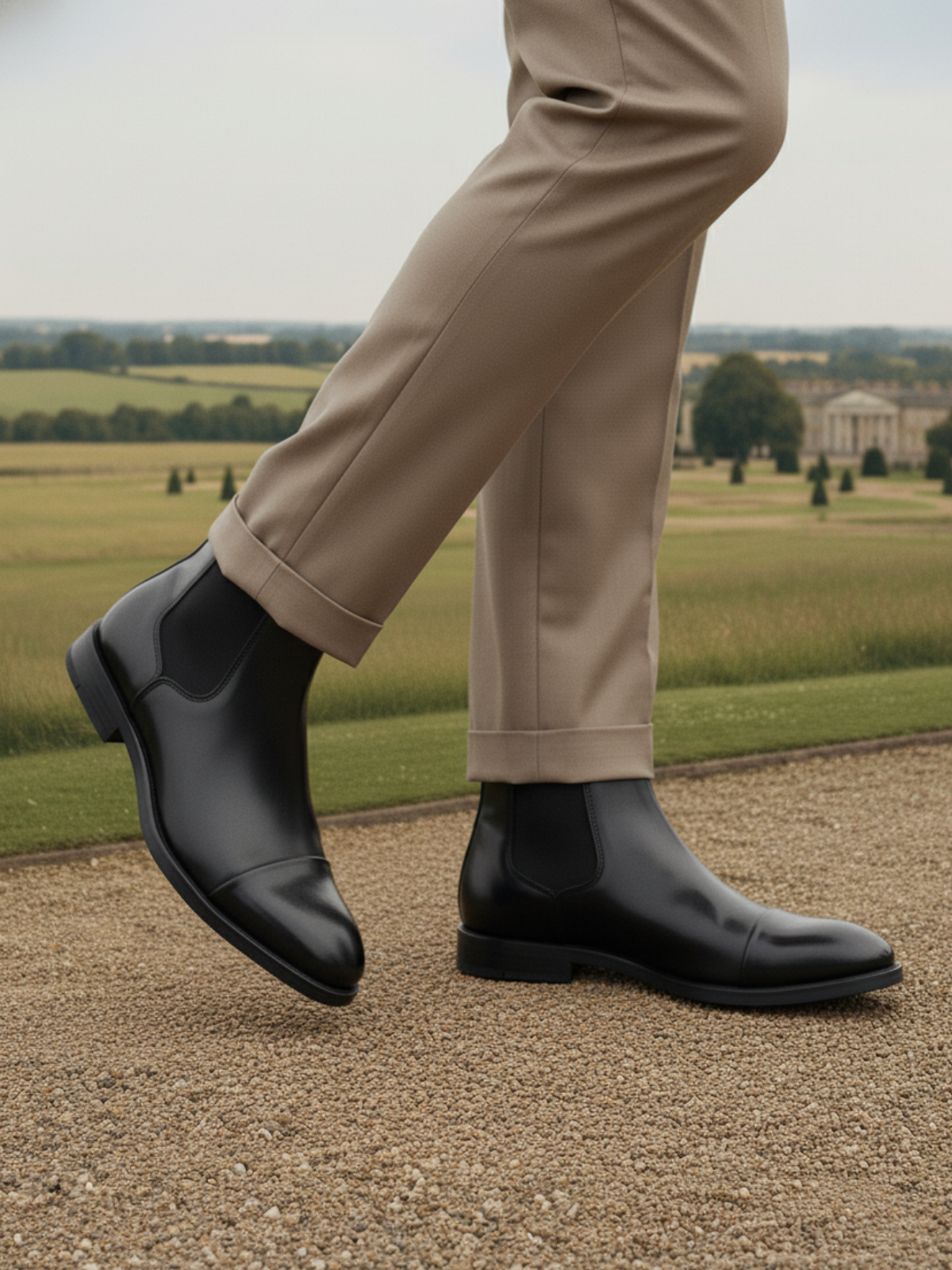 Leder Chelsea Stiefel