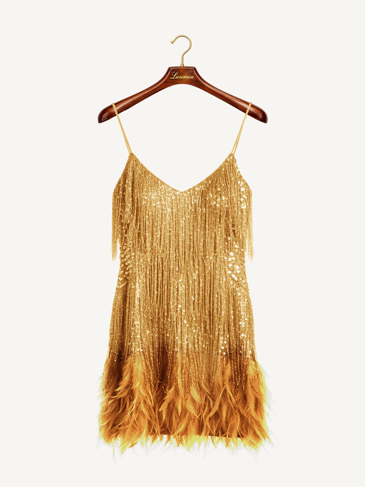 Cocktailkleid Pailletten Fransen