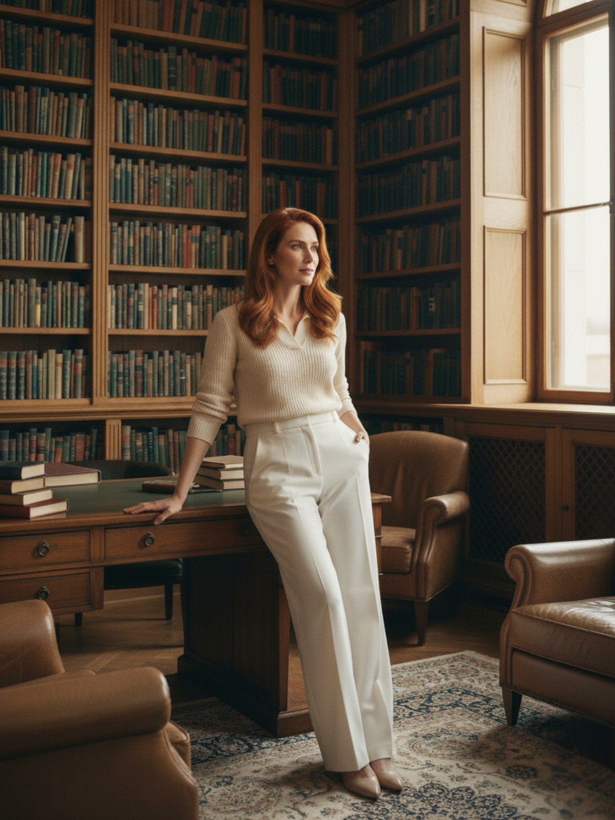 Gestrickter Polo Pullover