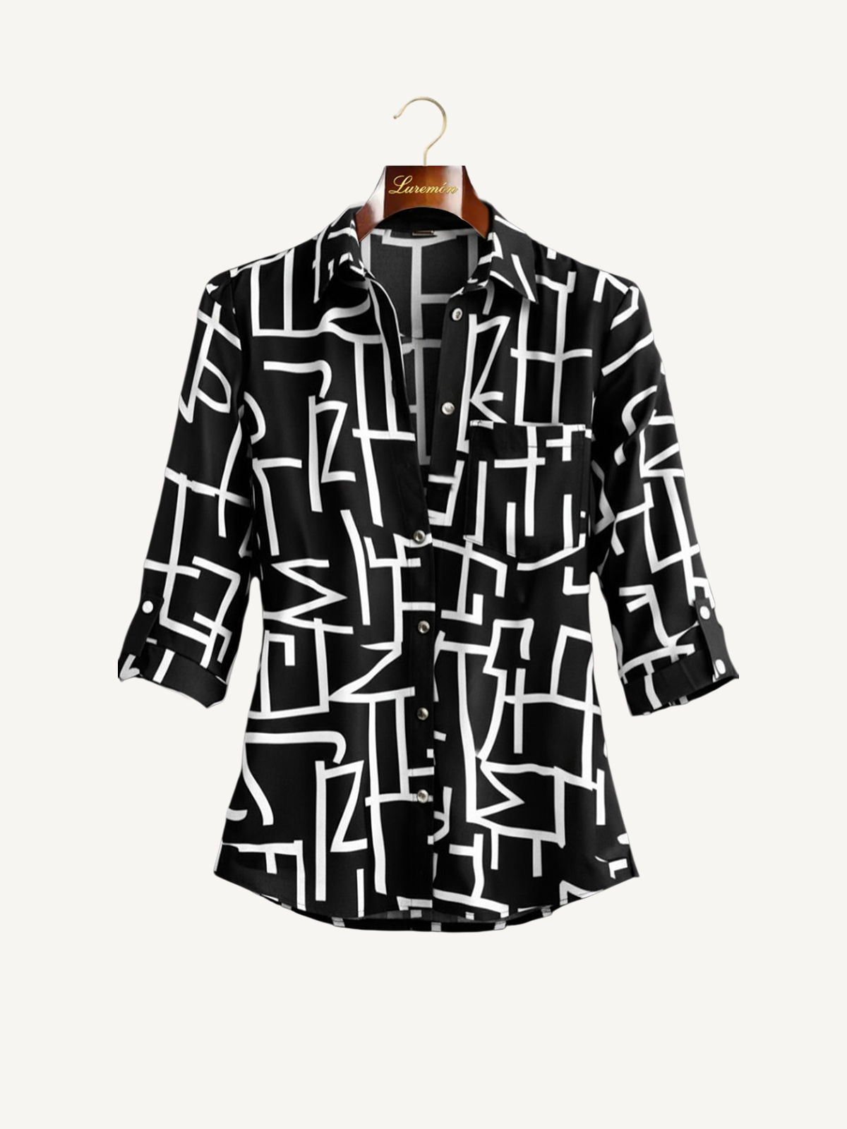 Geometrische Print Bluse