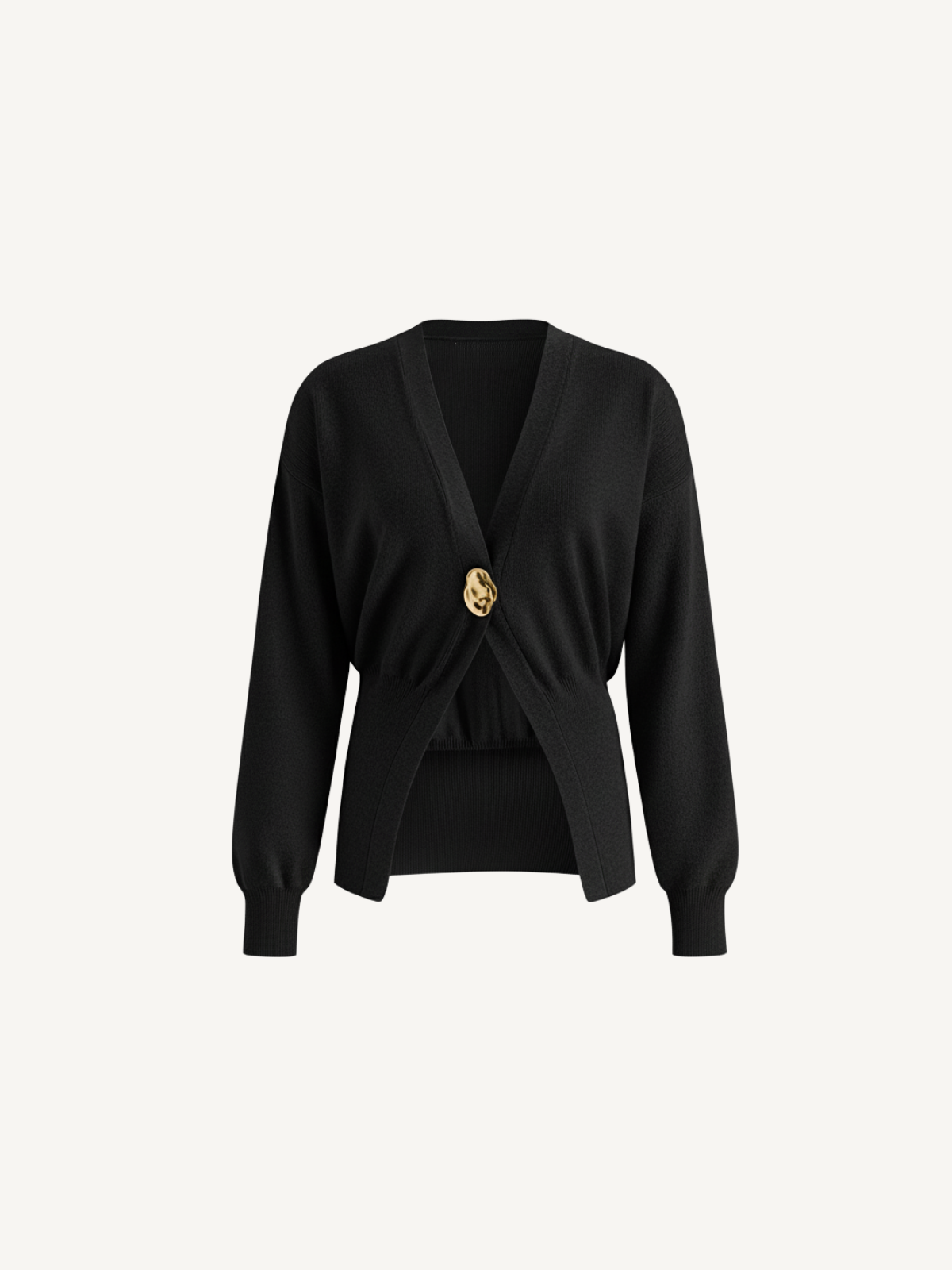 Goldener Knopf, schlichter Cardigan