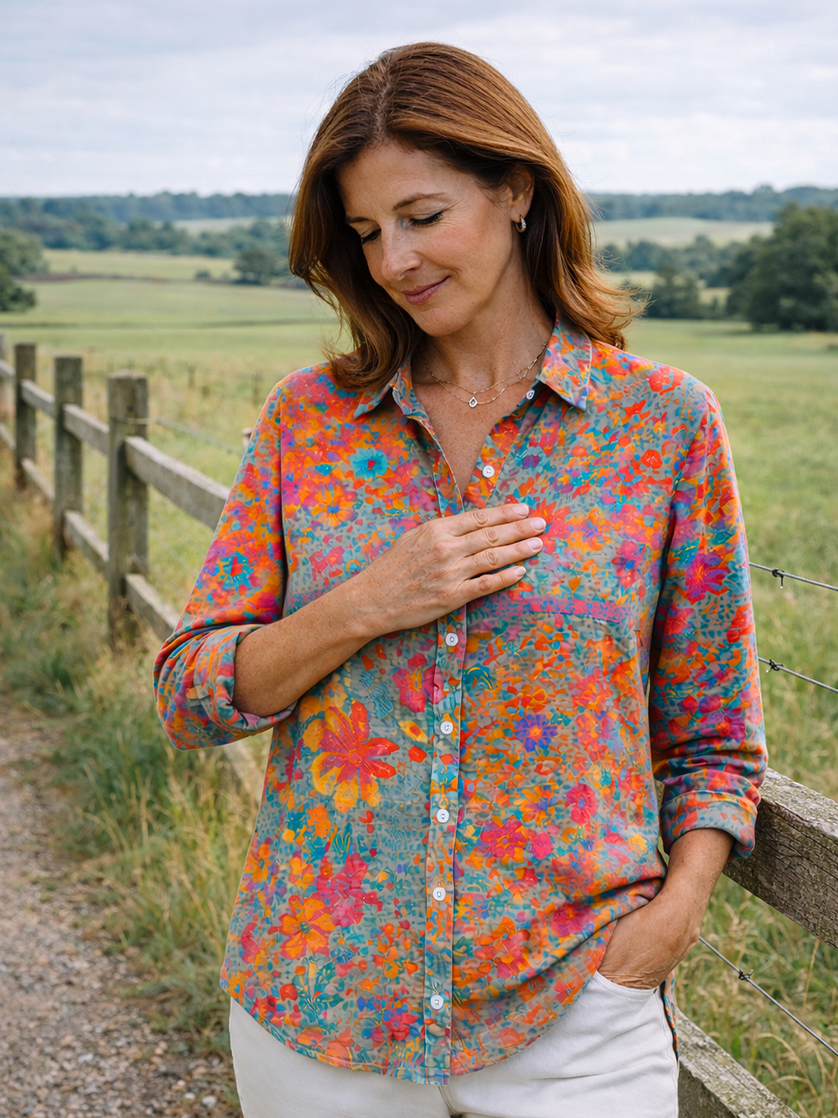 Bluse im Floraldesign