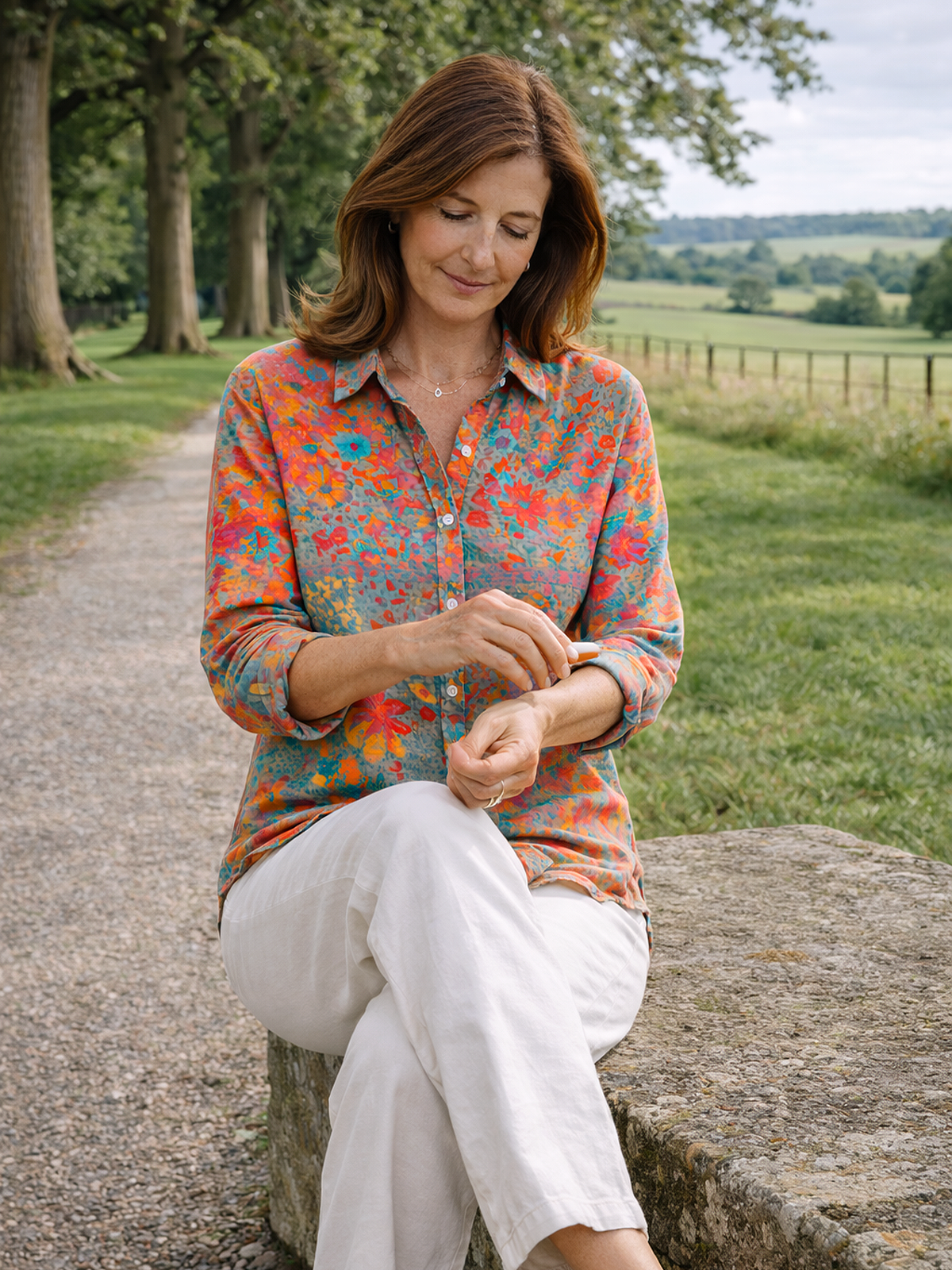 Bluse im Floraldesign