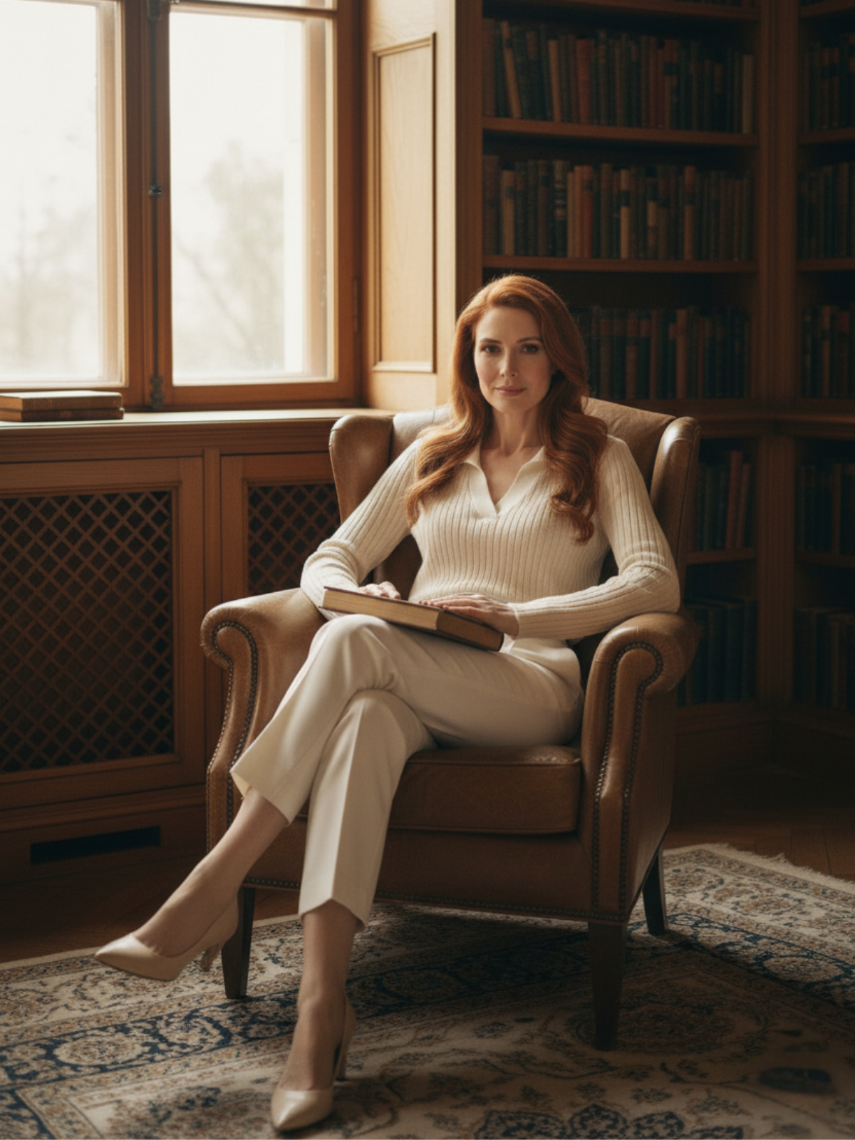 Gestrickter Polo Pullover