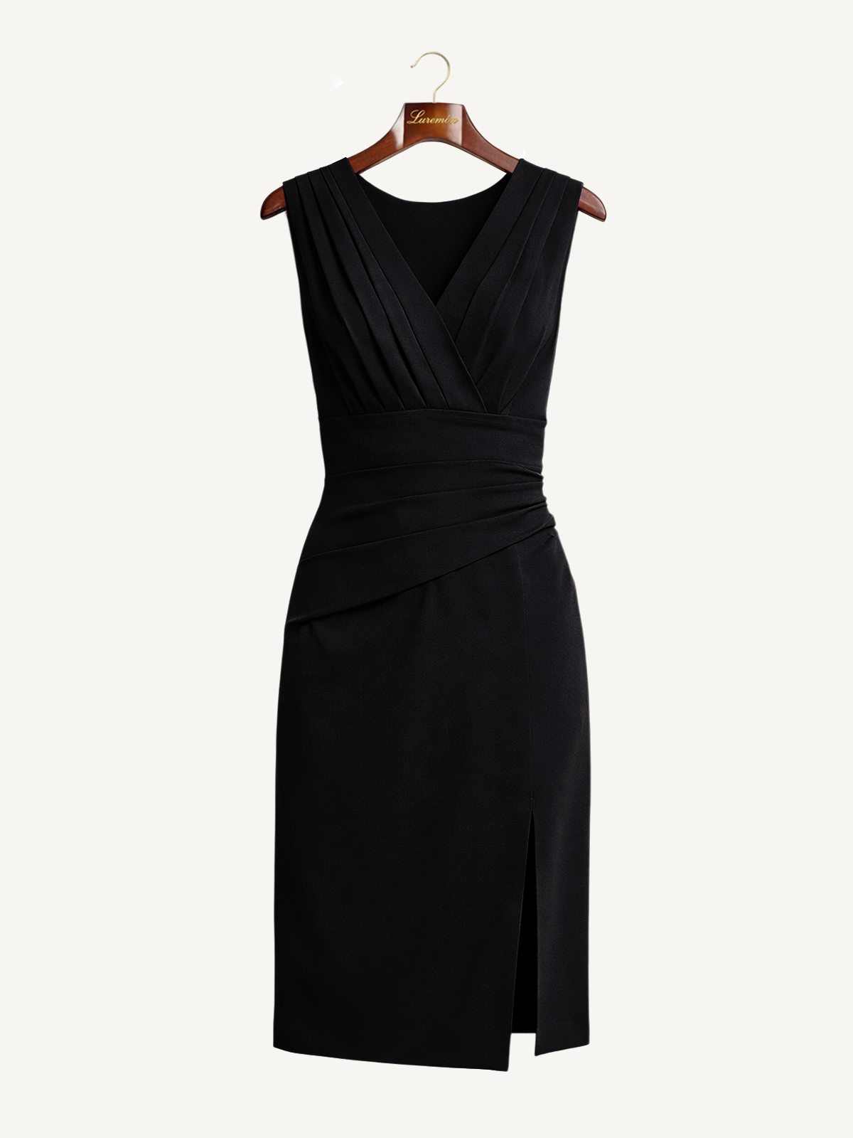 Plissee Abendkleid mit Taillenbetonung