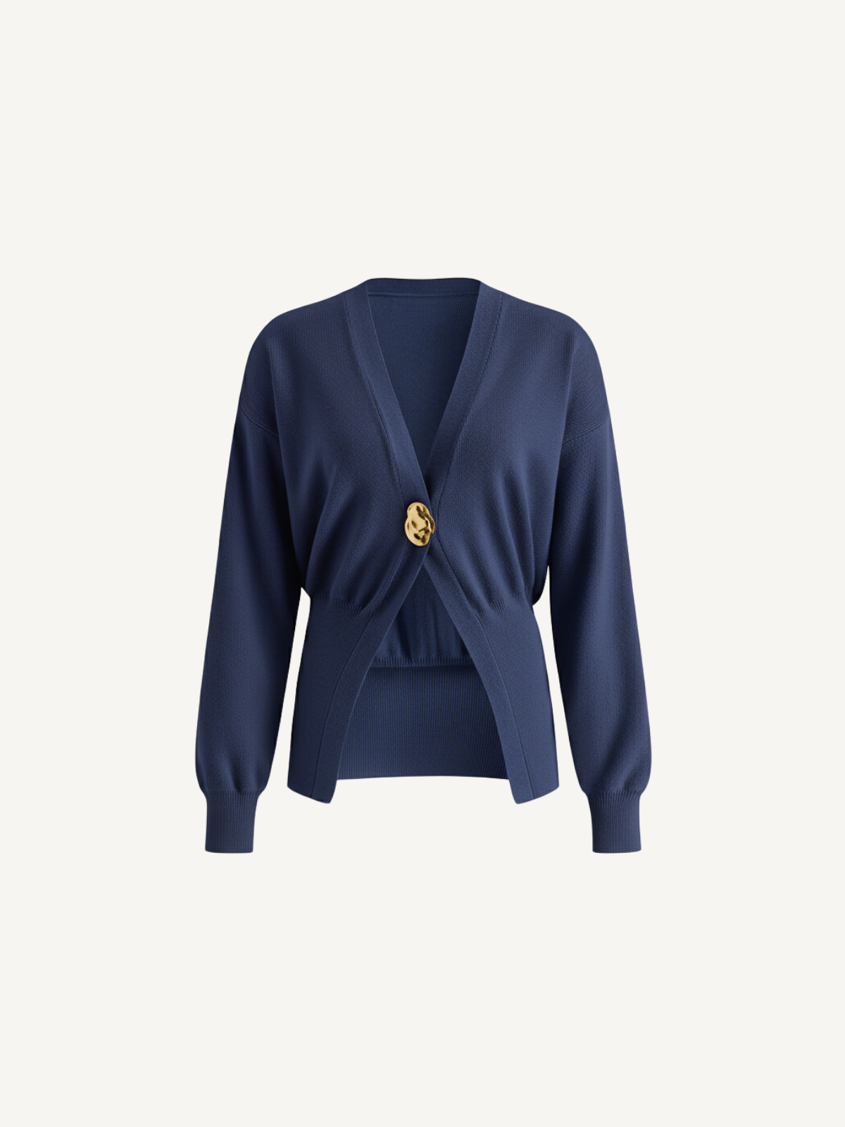 Goldener Knopf, schlichter Cardigan