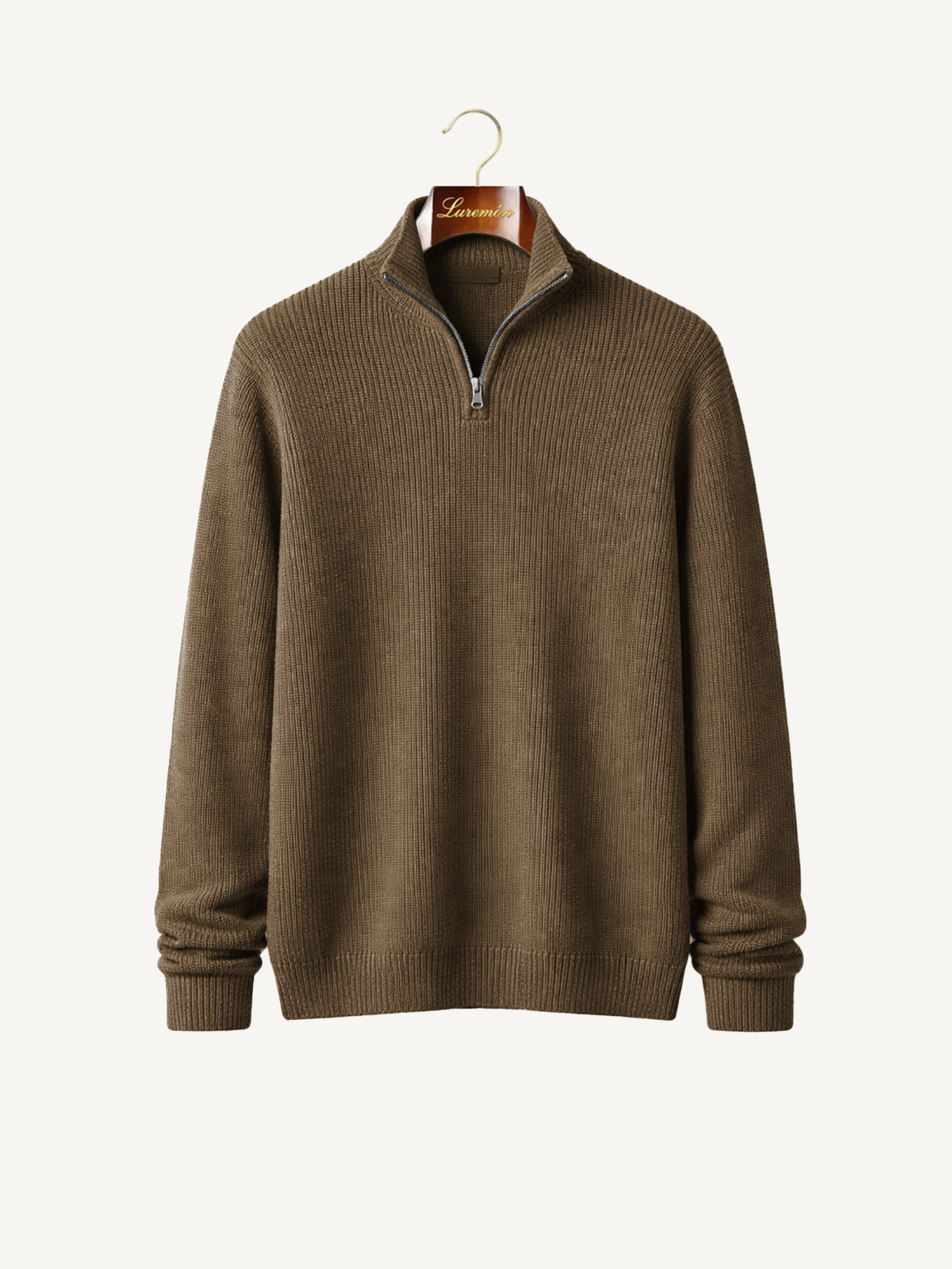 Strickpullover mit Reißverschluss Kragen