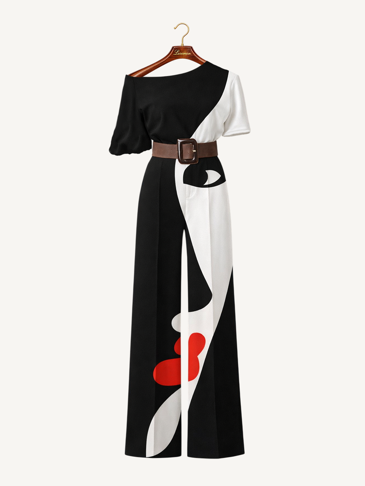Ein Schulter Jumpsuit weiter Schnitt