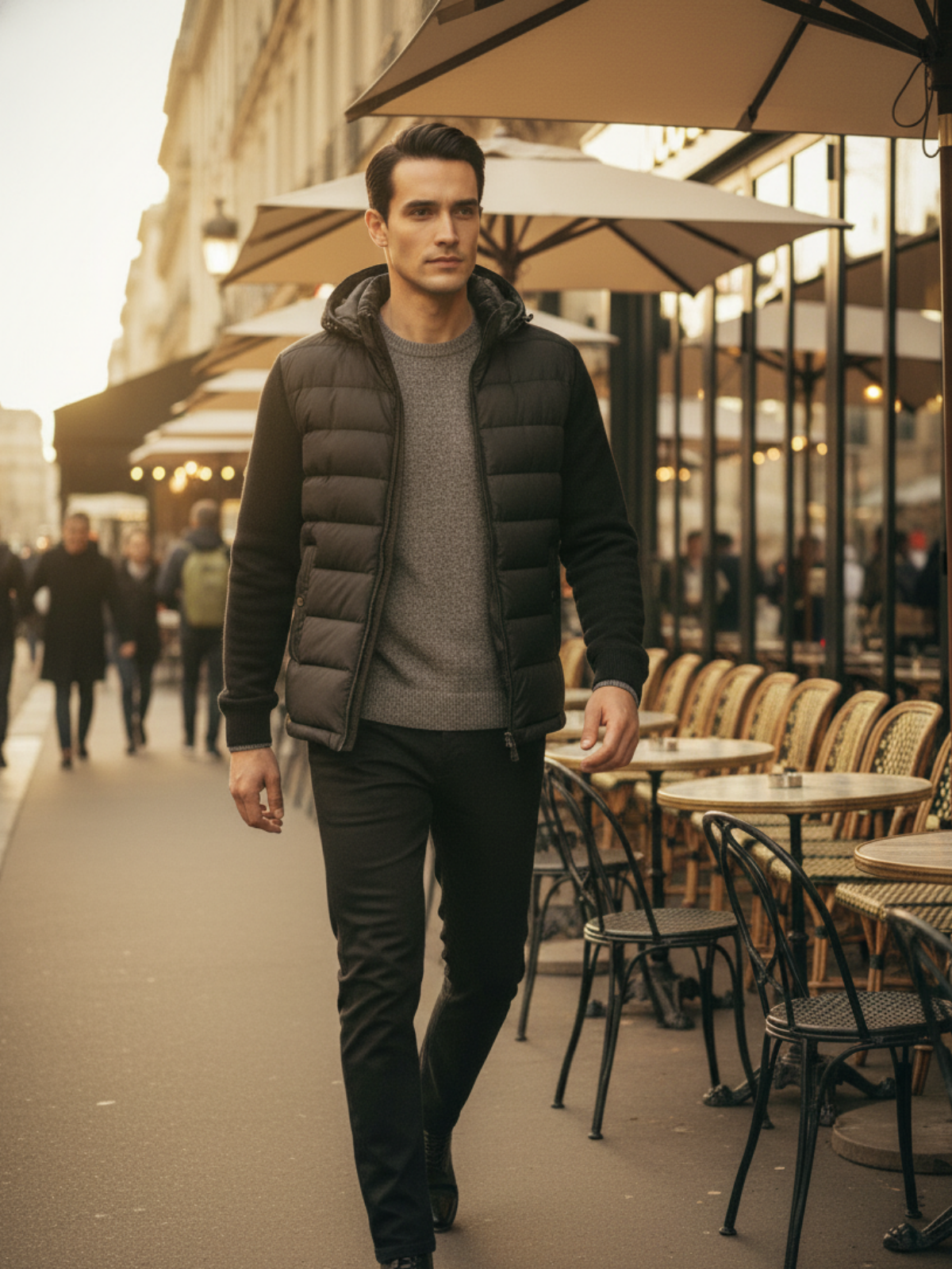 Klassische Hybridjacke