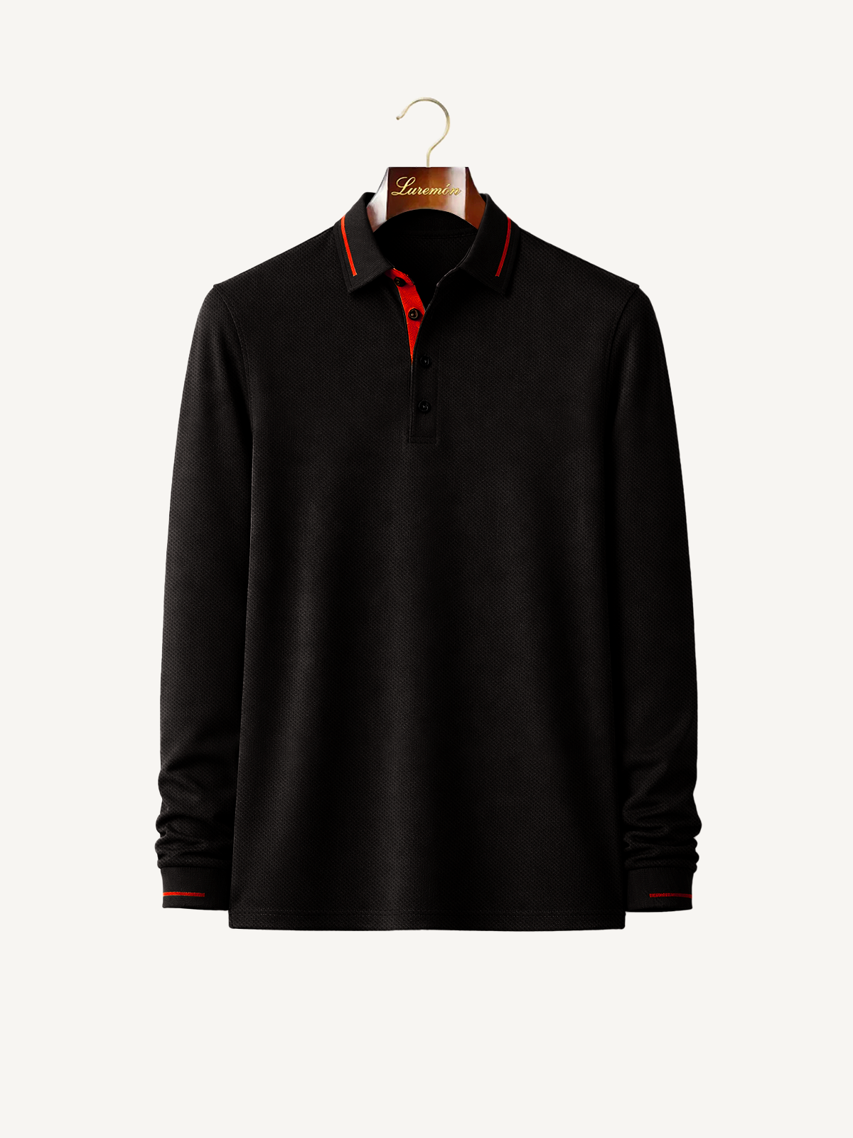 Modernes Langarm Poloshirt