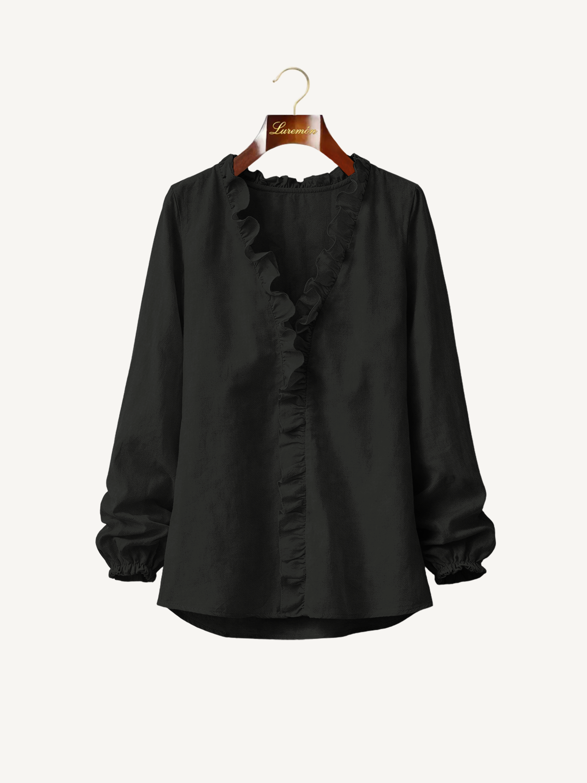 Langarm Bluse mit Volant