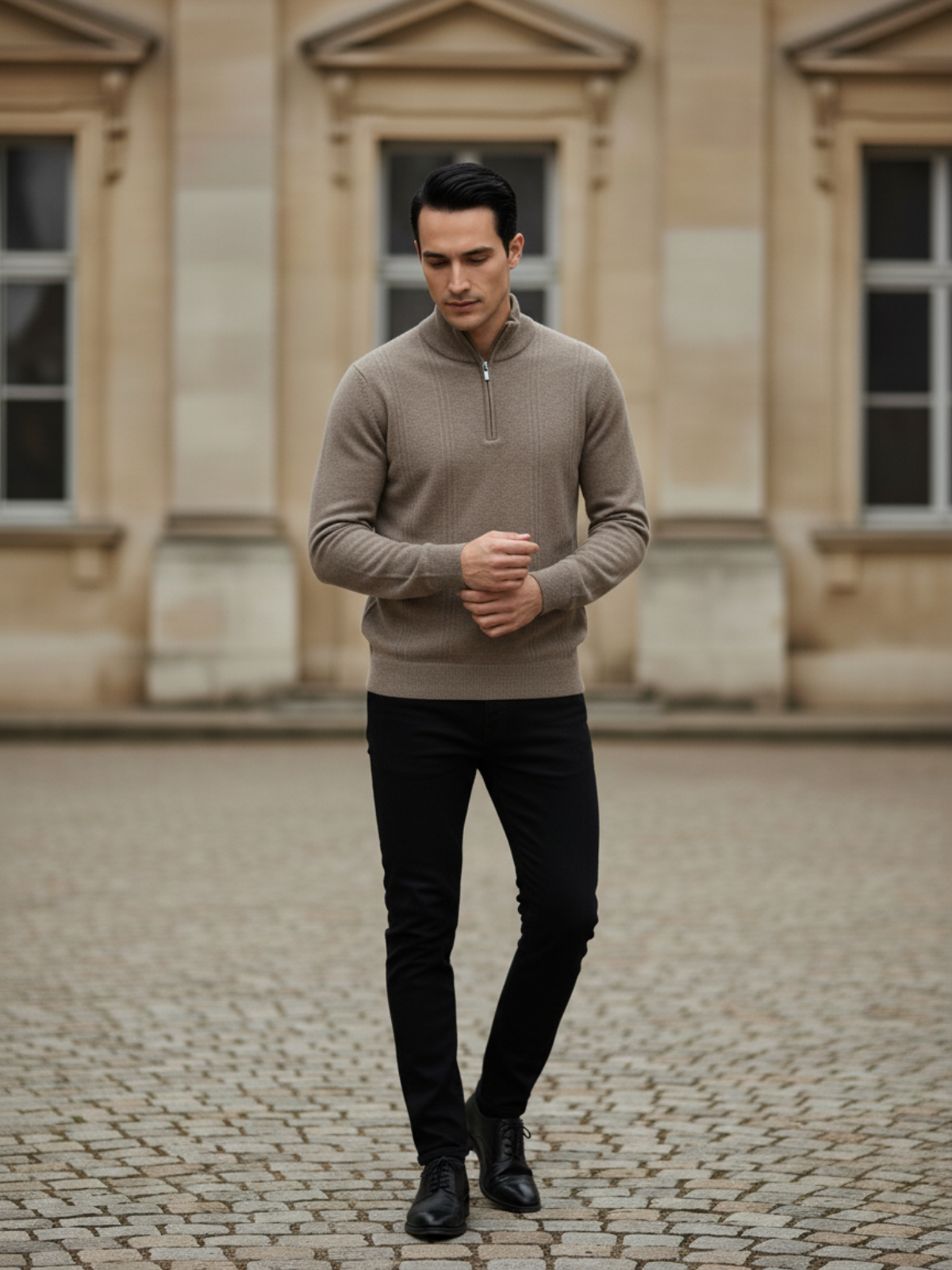 Estate Kaschmir Zip-Pullover