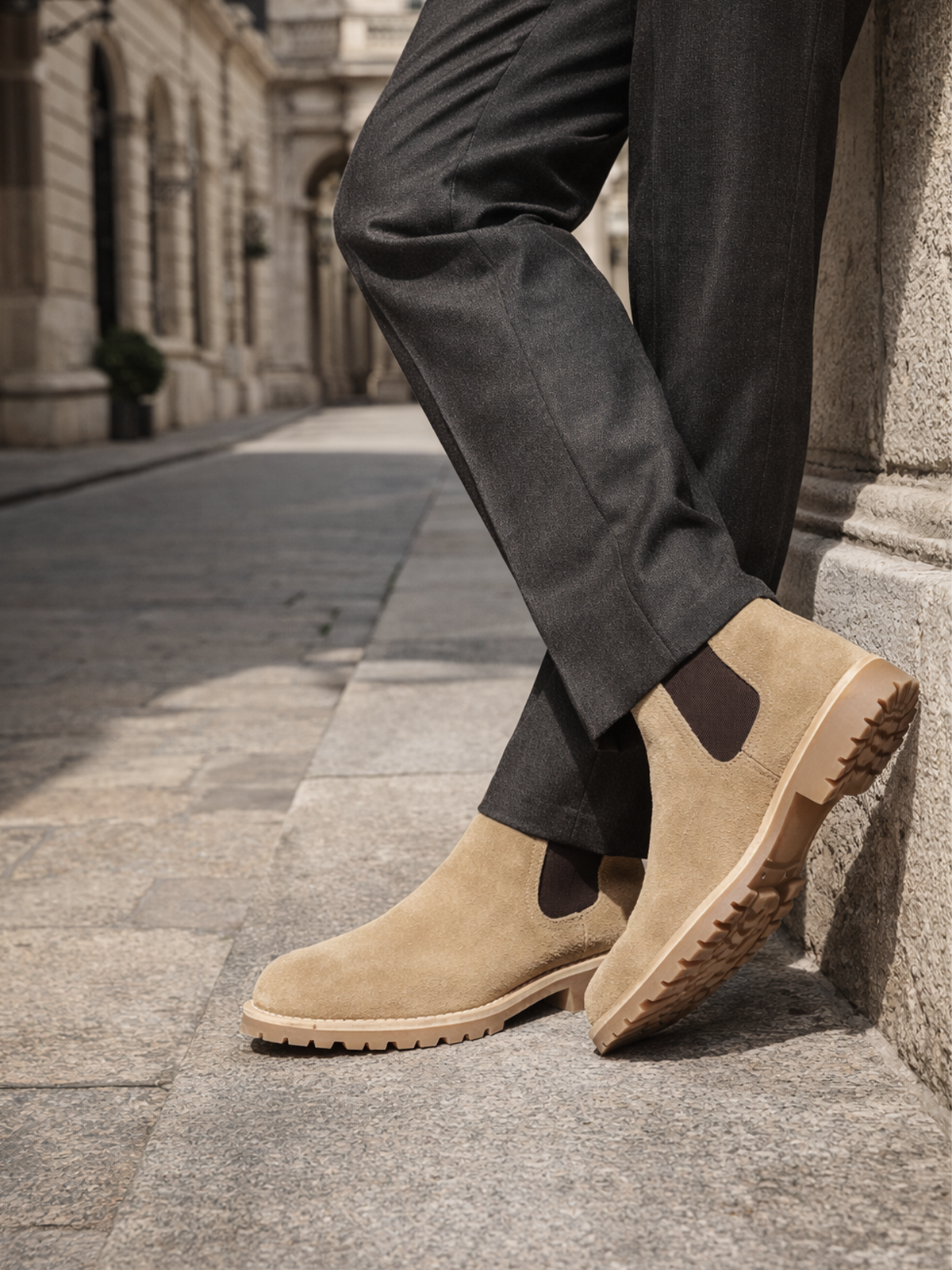 Sand Chelsea Wildleder Stiefel