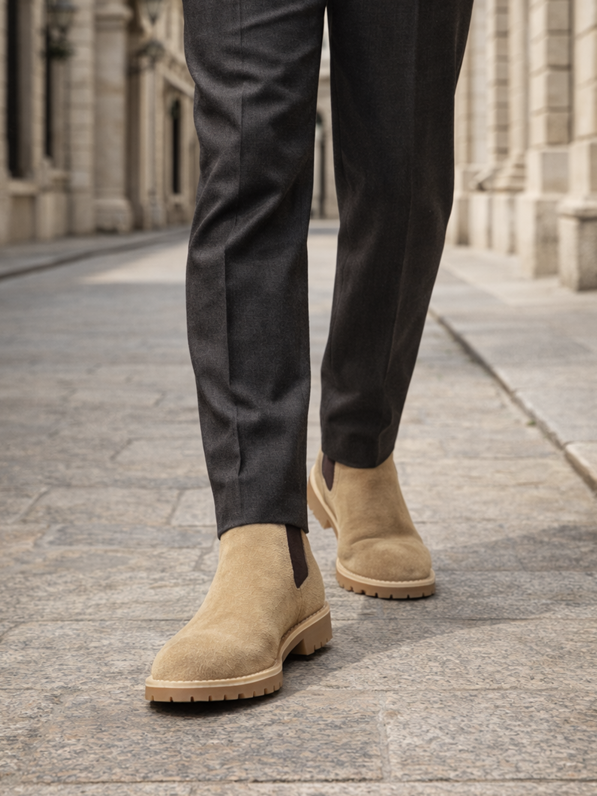 Sand Chelsea Wildleder Stiefel