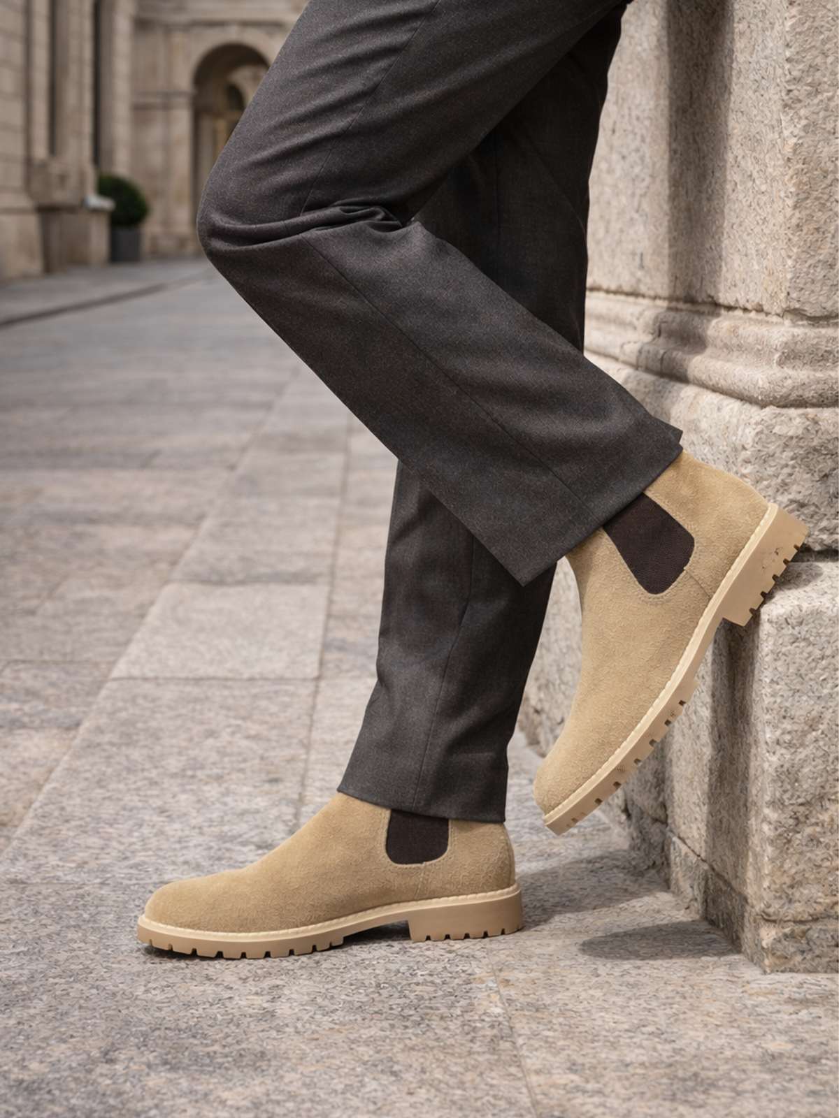 Sand Chelsea Wildleder Stiefel