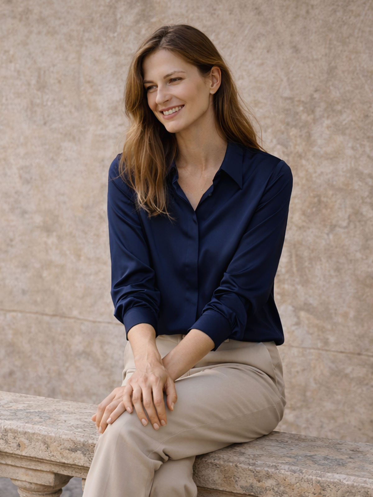 Feiner Schnitt Langarmhemd