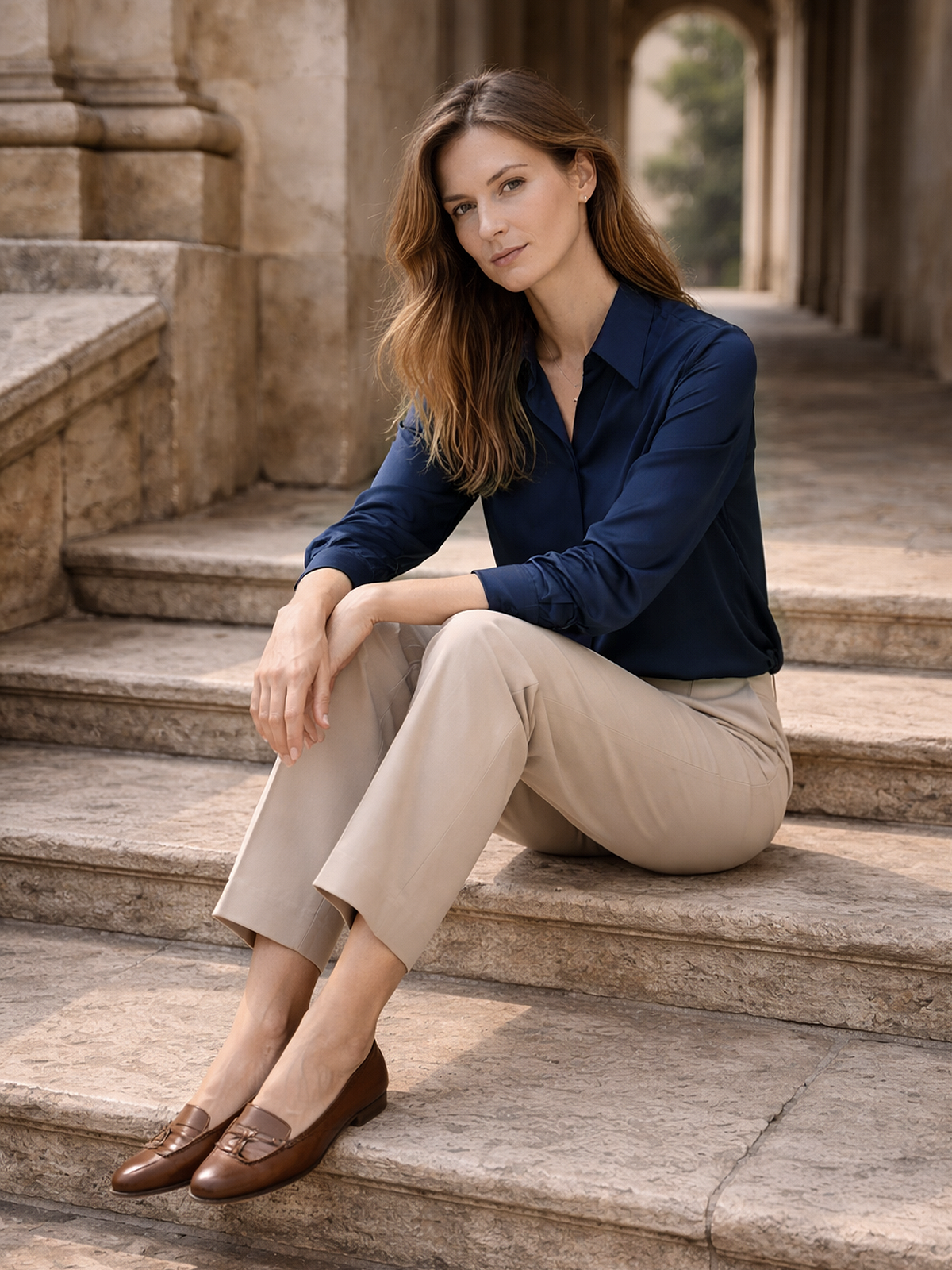 Feiner Schnitt Langarmhemd