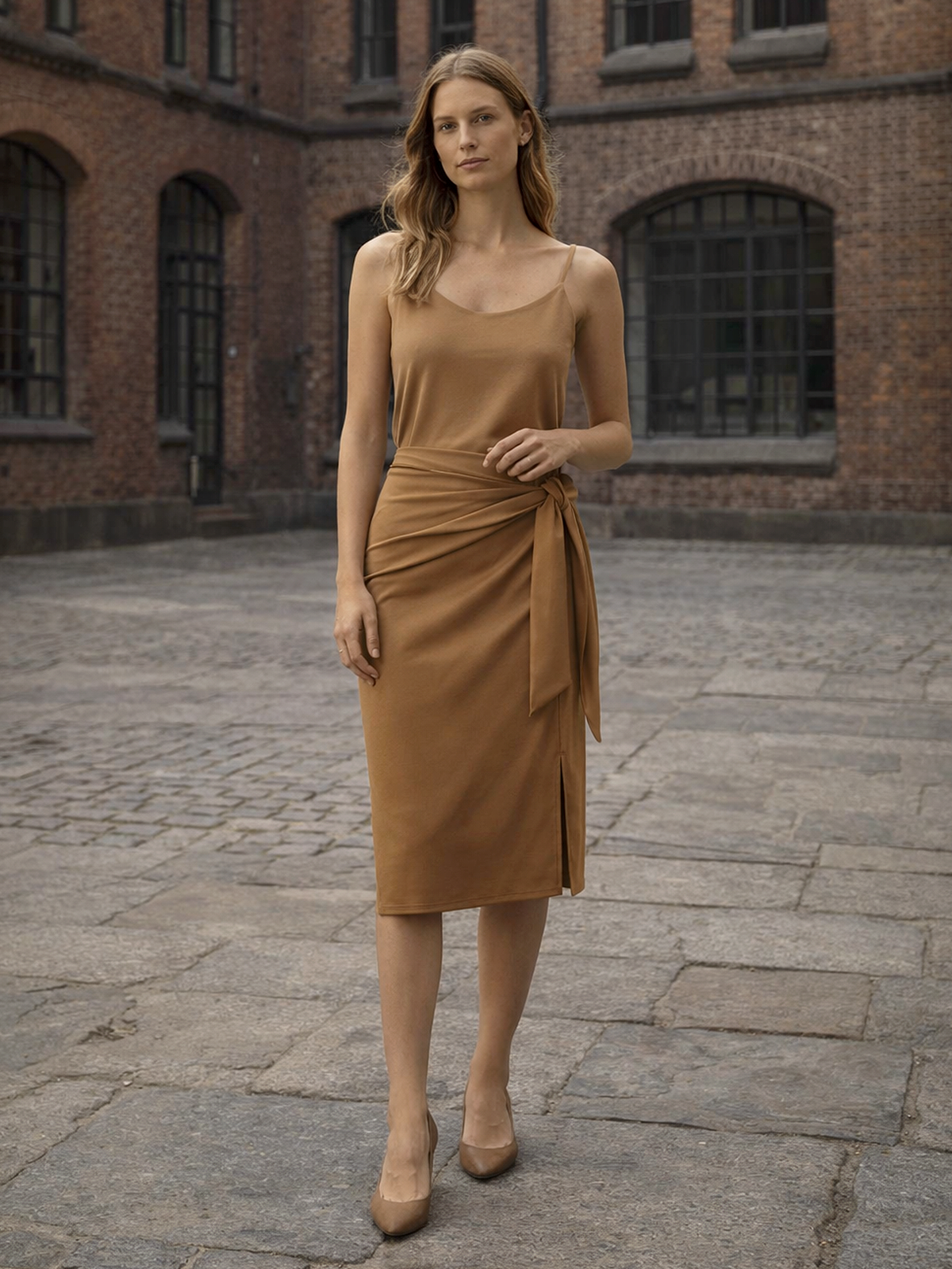 Knielanger High Waist Rock