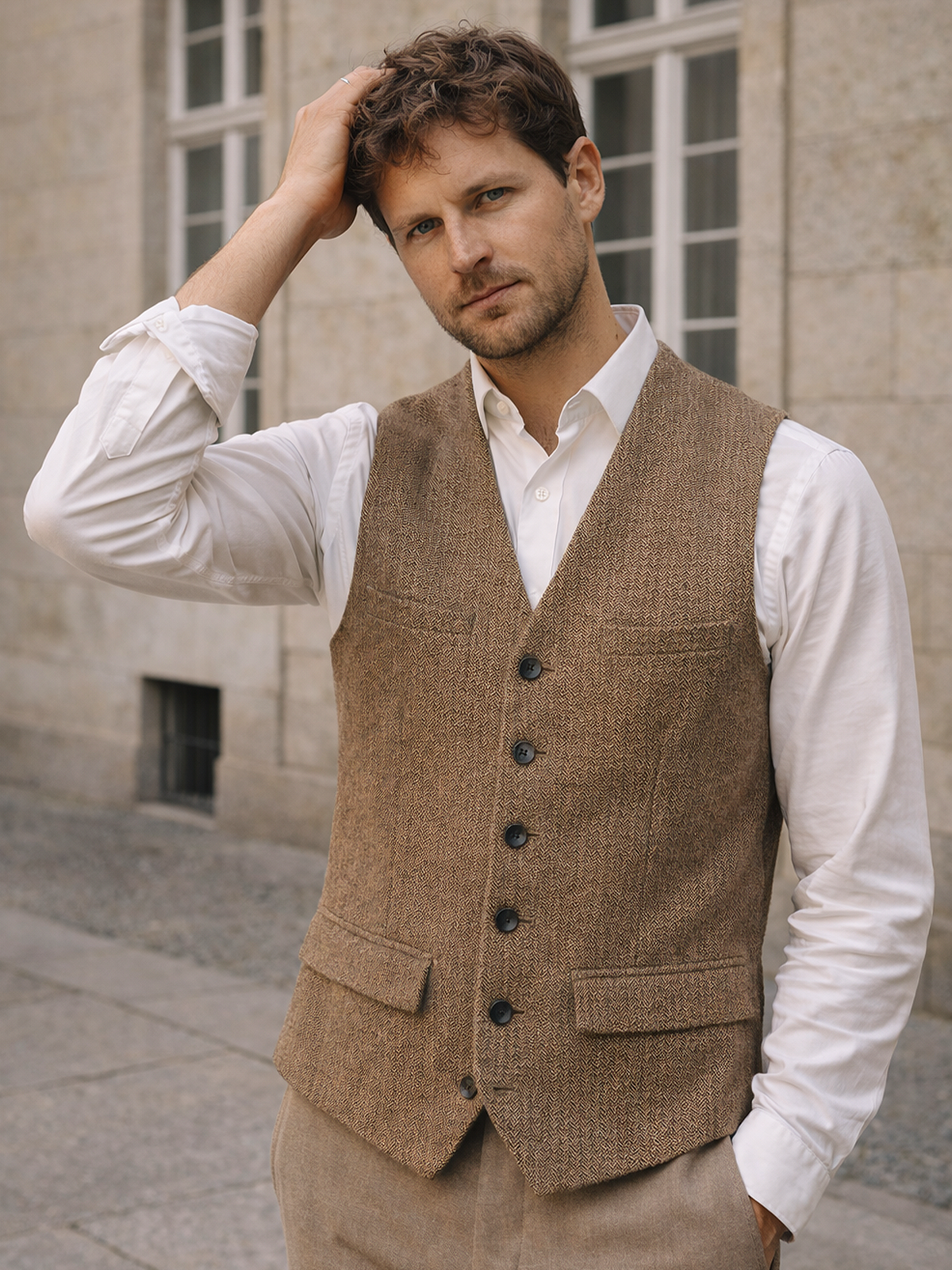 Strukturierte Anzugweste