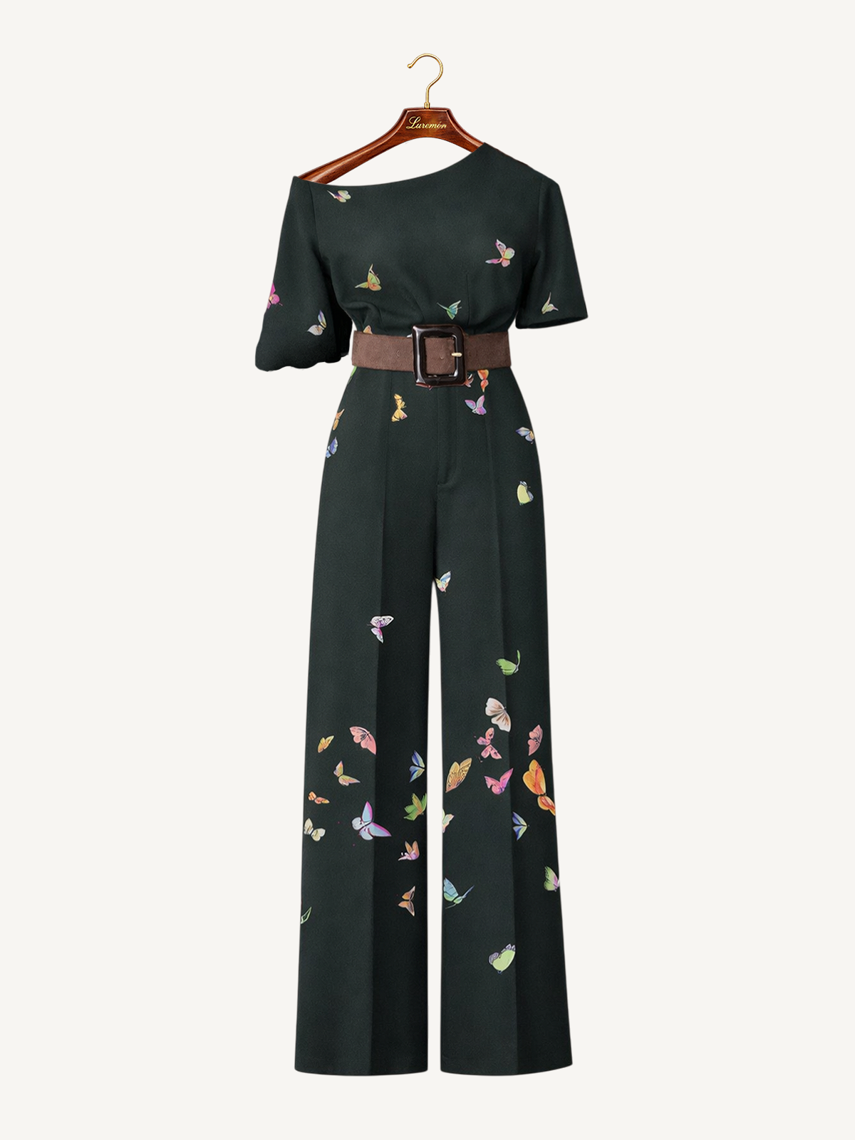 Ein Schulter Jumpsuit weiter Schnitt