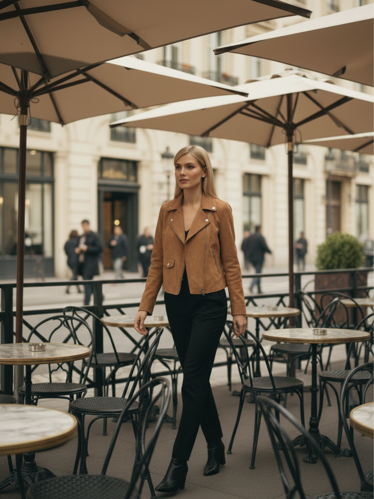 Klassische Wildlederjacke