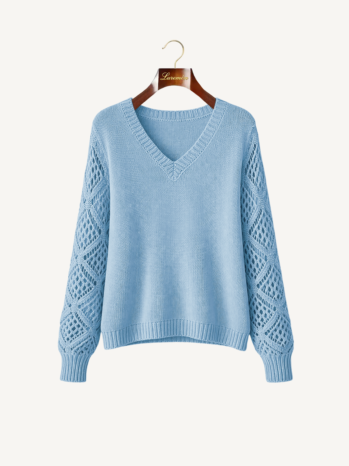 V-Ausschnitt Feinstruktur Pullover