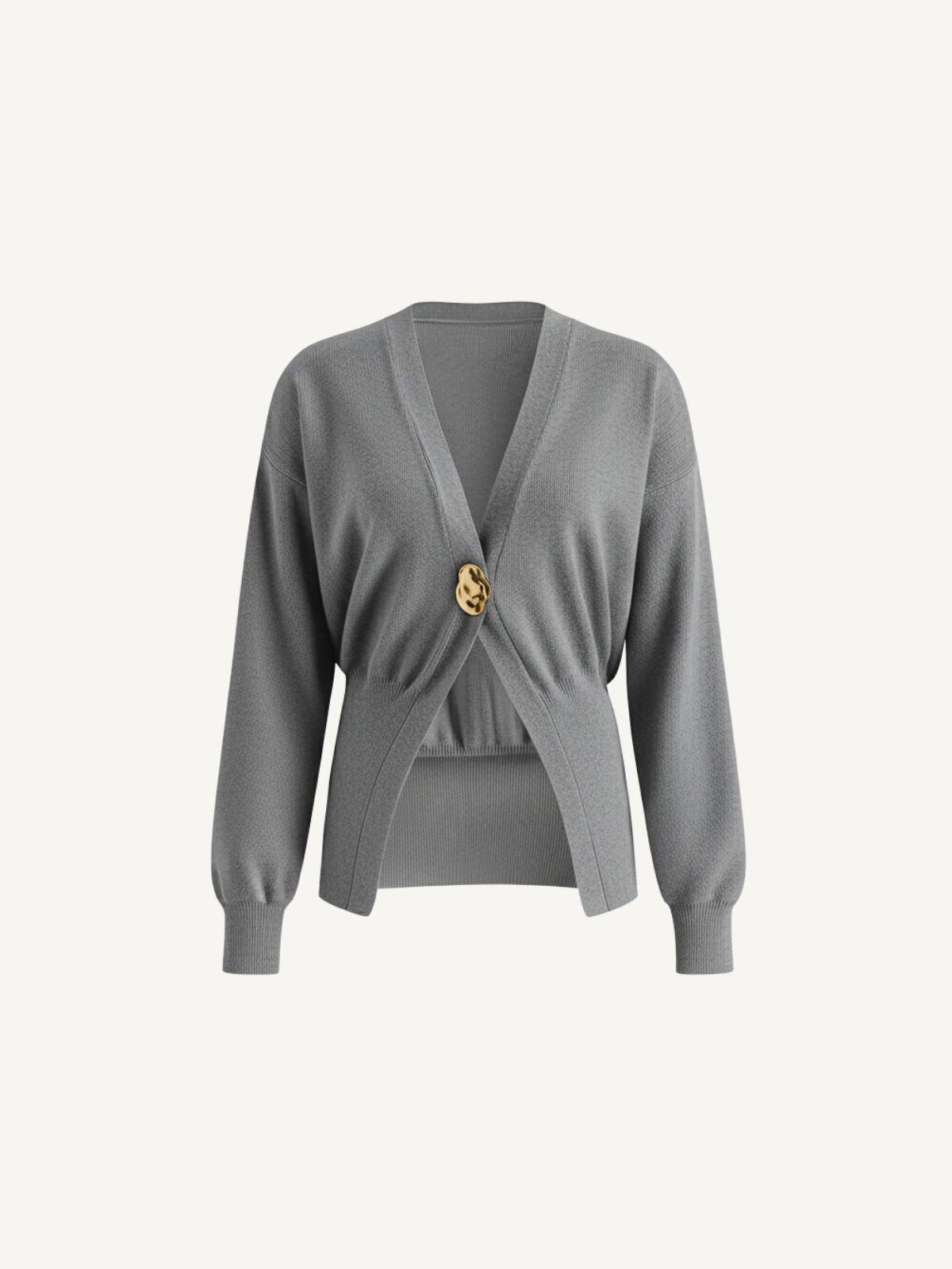 Goldener Knopf, schlichter Cardigan