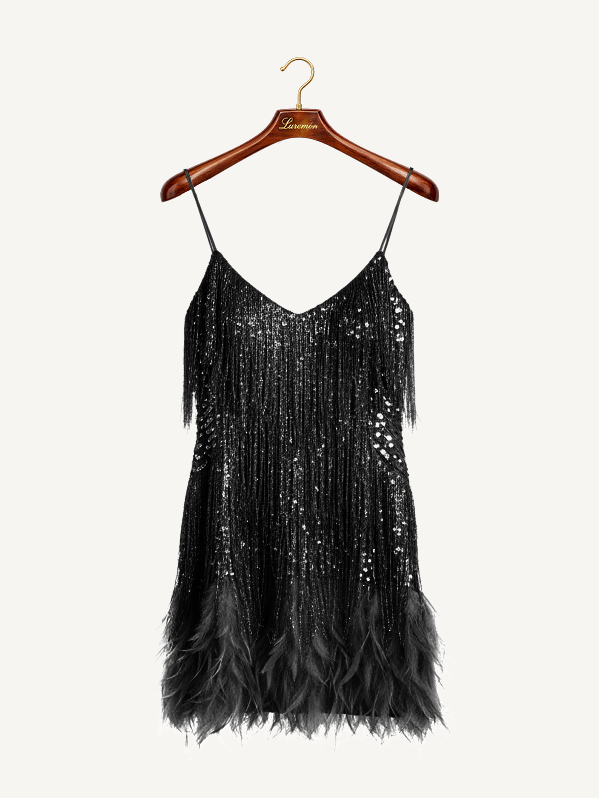 Cocktailkleid Pailletten Fransen