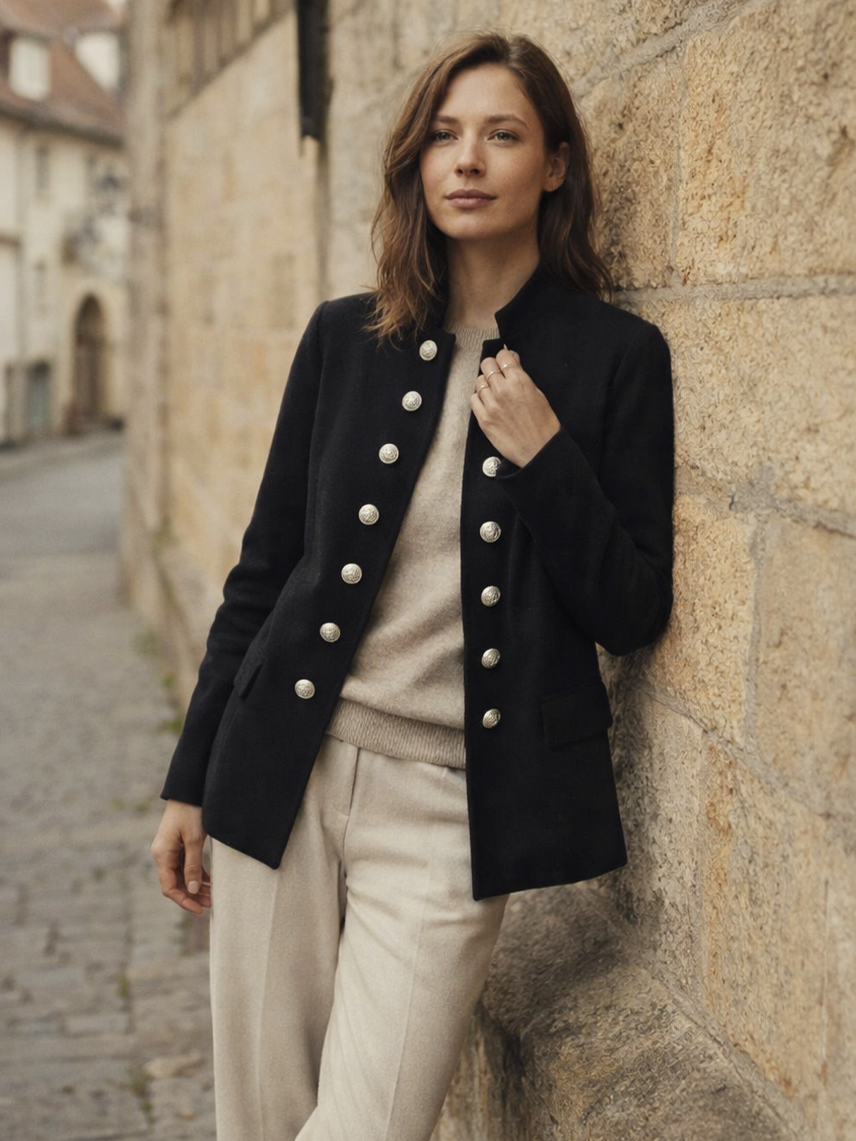 Blazer mit Knopfleiste