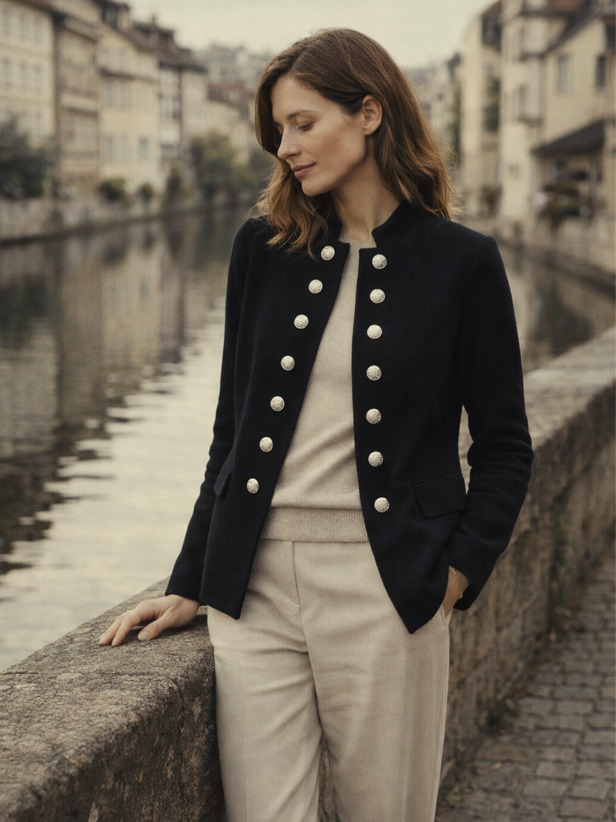 Blazer mit Knopfleiste