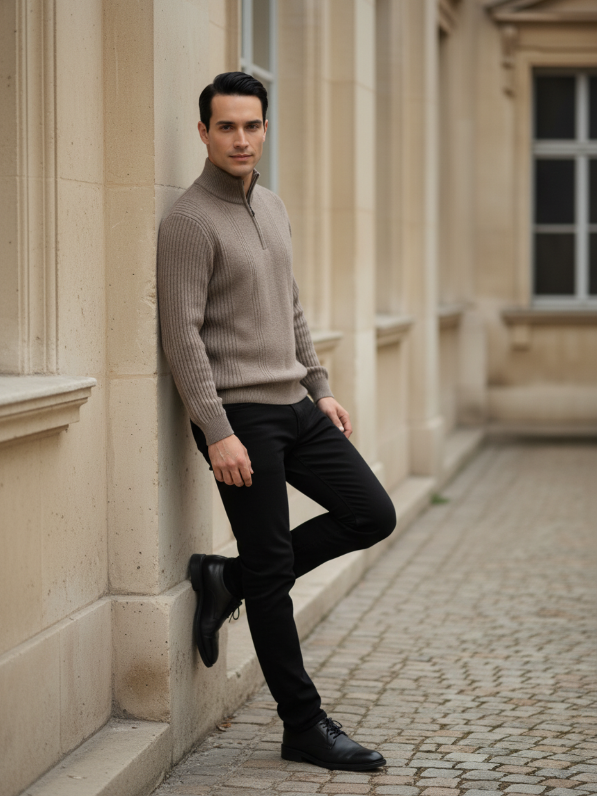 Estate Kaschmir Zip-Pullover