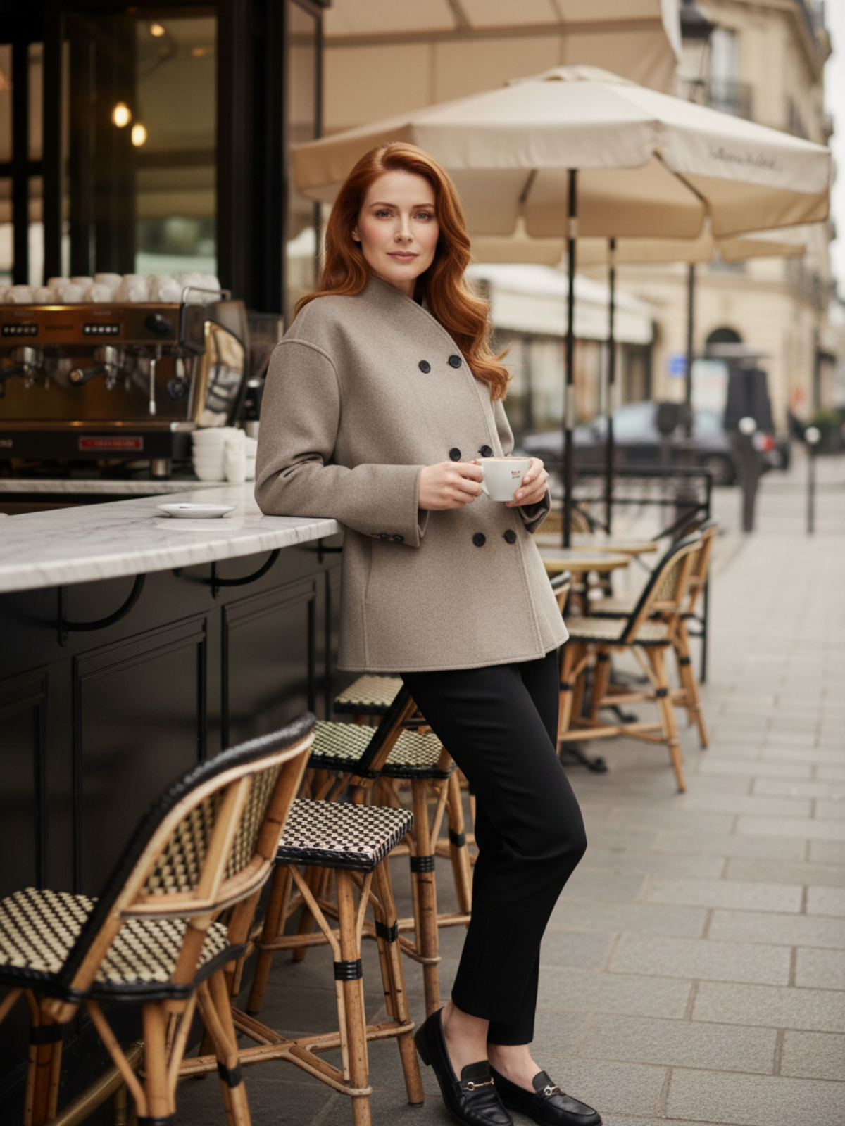 Übergroße Jacke mit Knöpfen