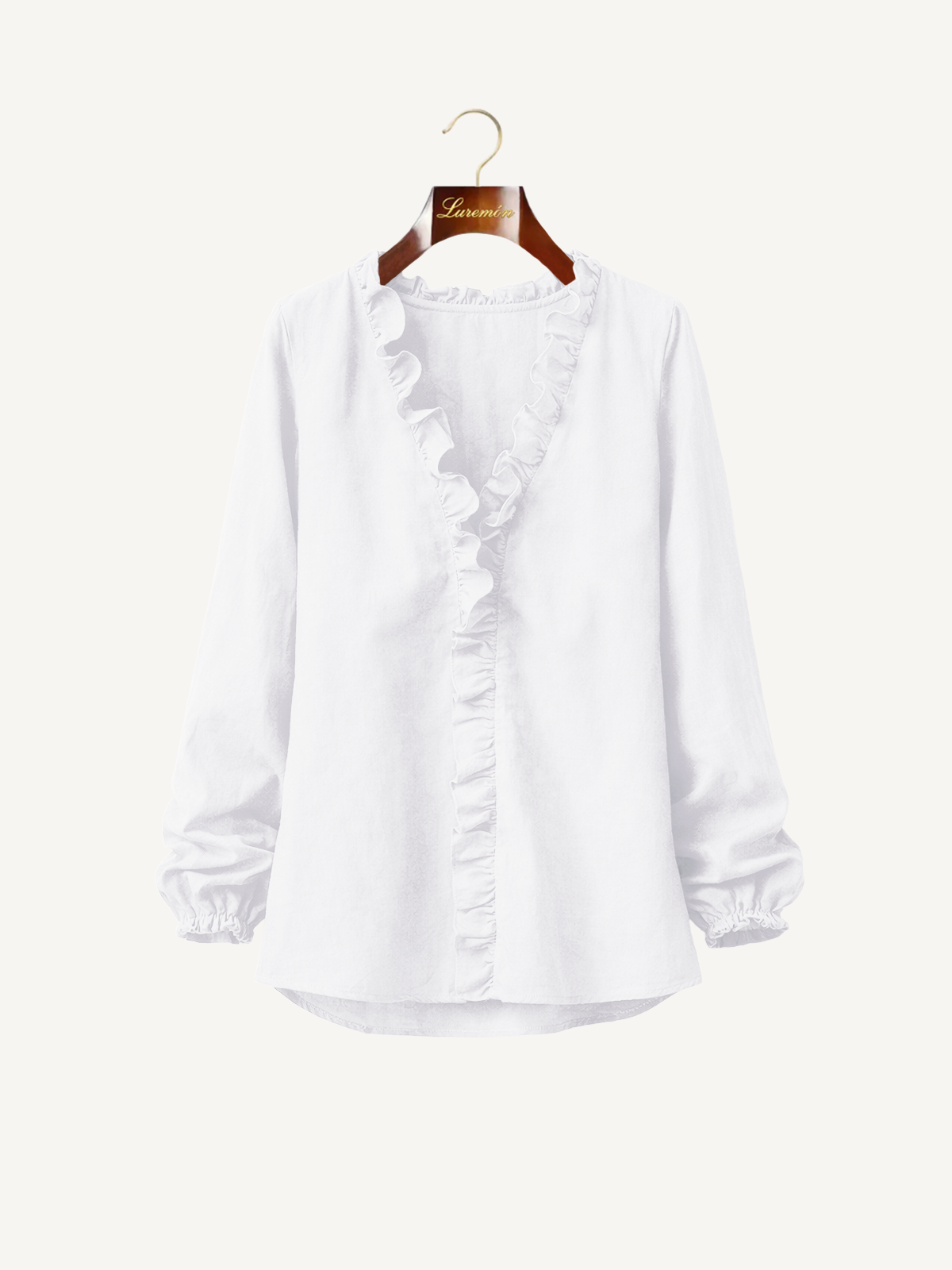 Langarm Bluse mit Volant