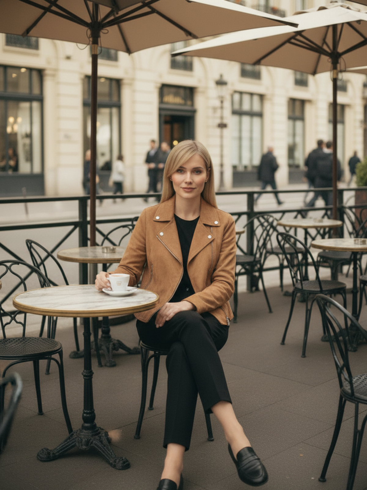 Klassische Wildlederjacke