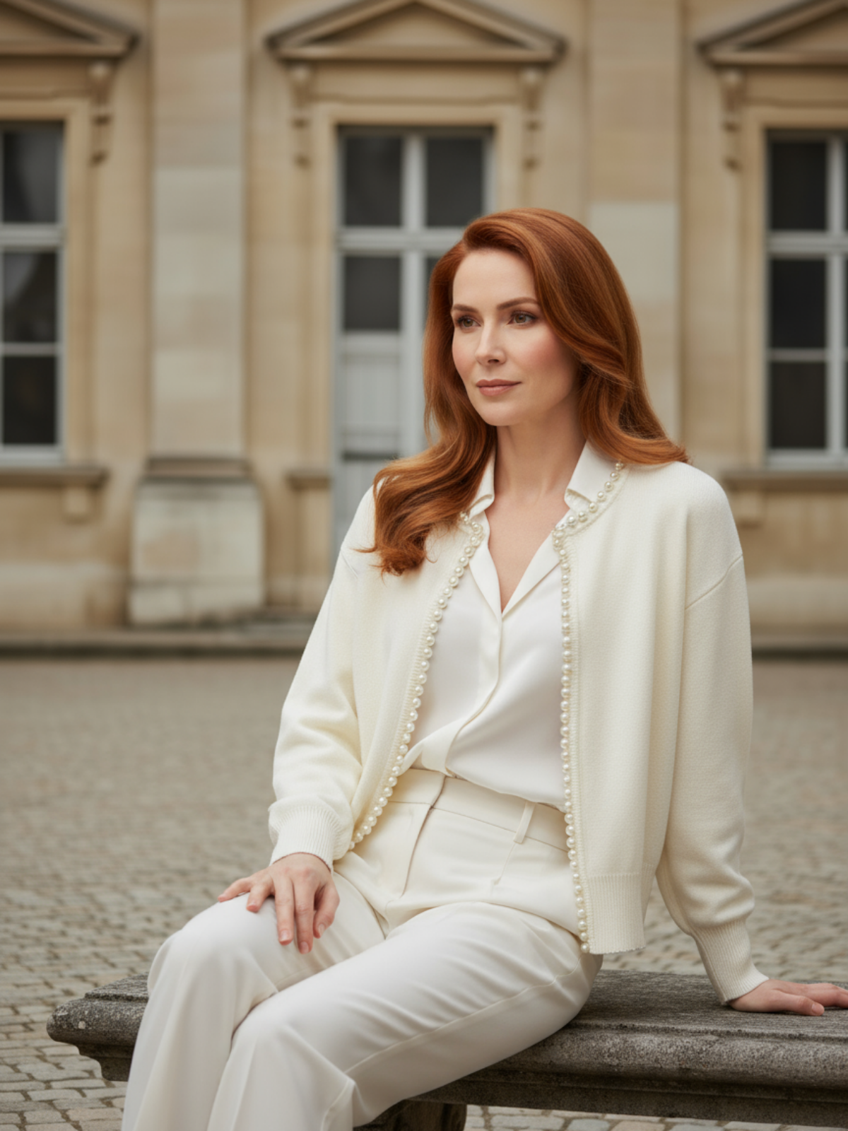 Perlenstrick Cardigan