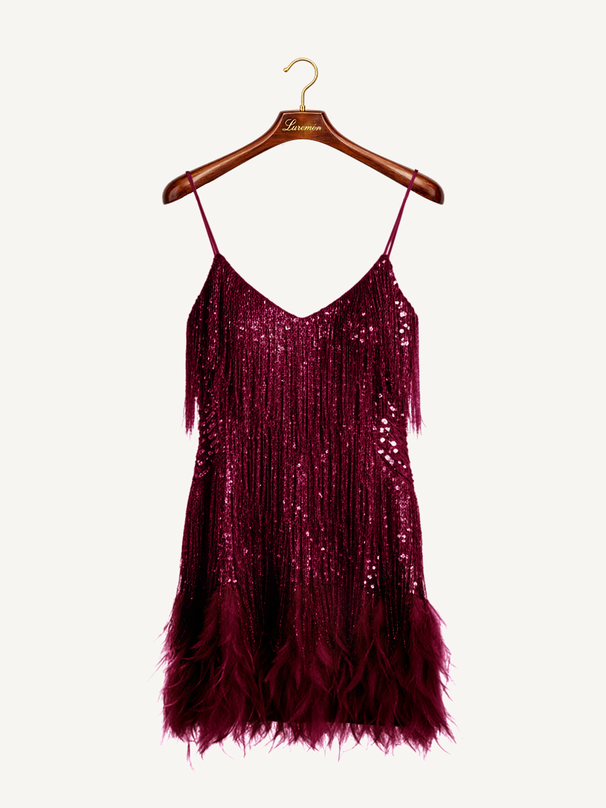 Cocktailkleid Pailletten Fransen