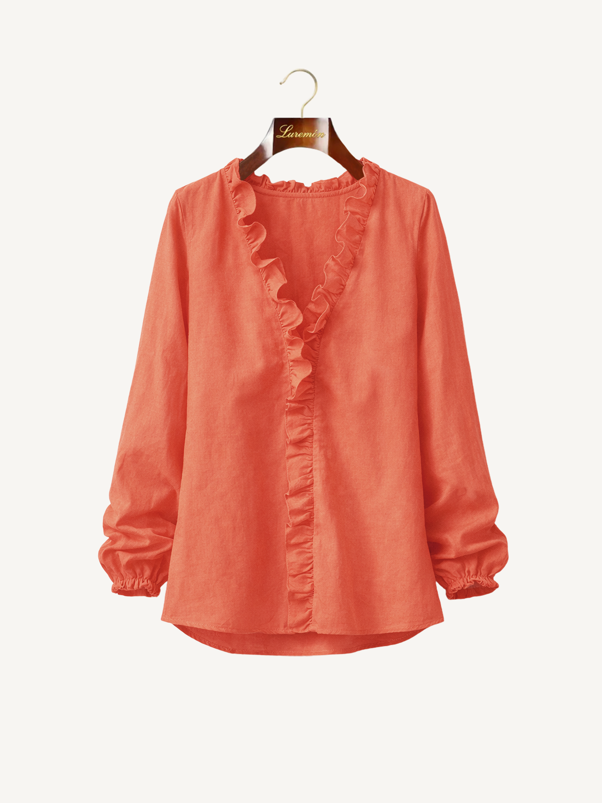 Langarm Bluse mit Volant