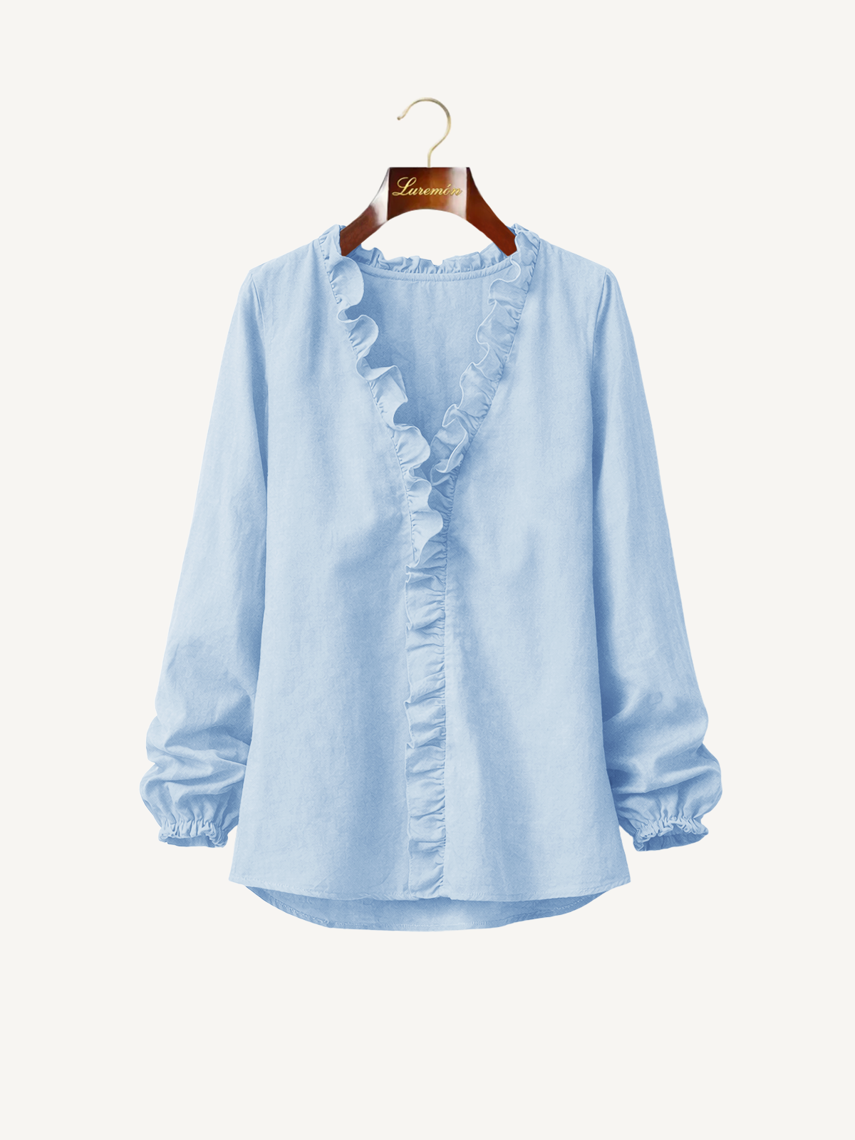 Langarm Bluse mit Volant