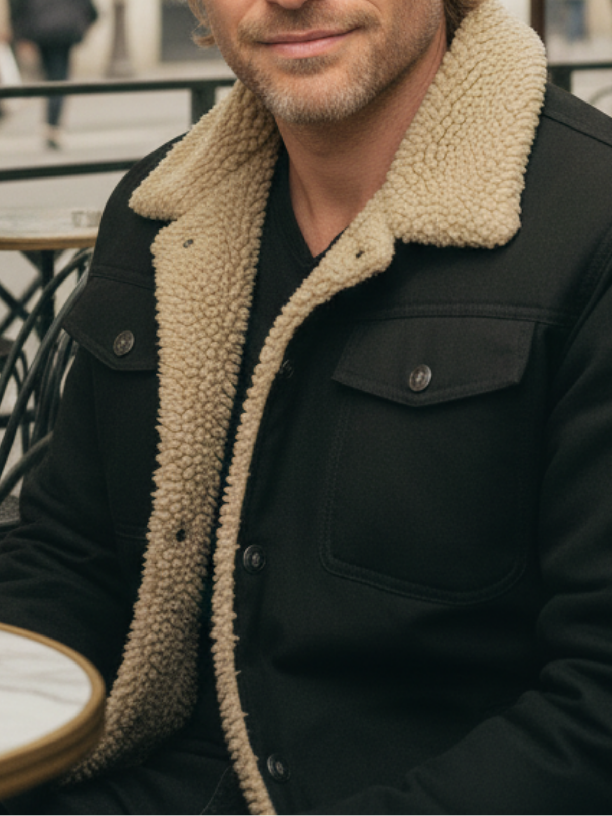 Fleecejacke mit Kragen