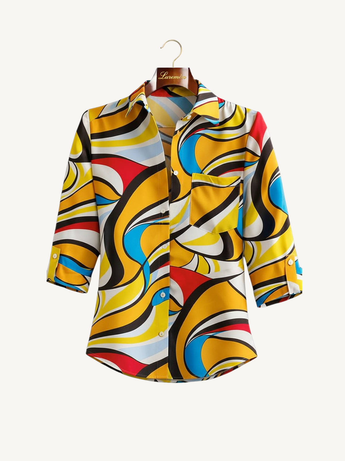 Geometrische Print Bluse