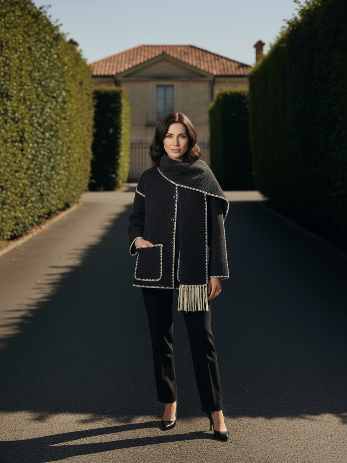 Kontrastfarbene Jacke