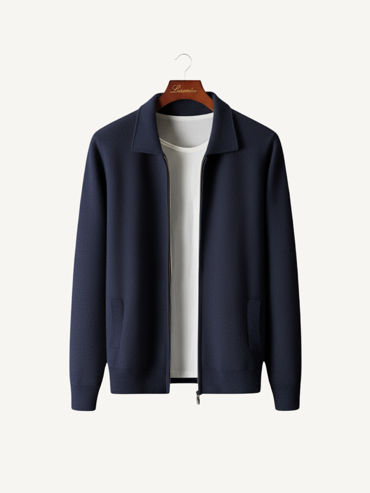 Woll Strickjacke mit Reißverschluss