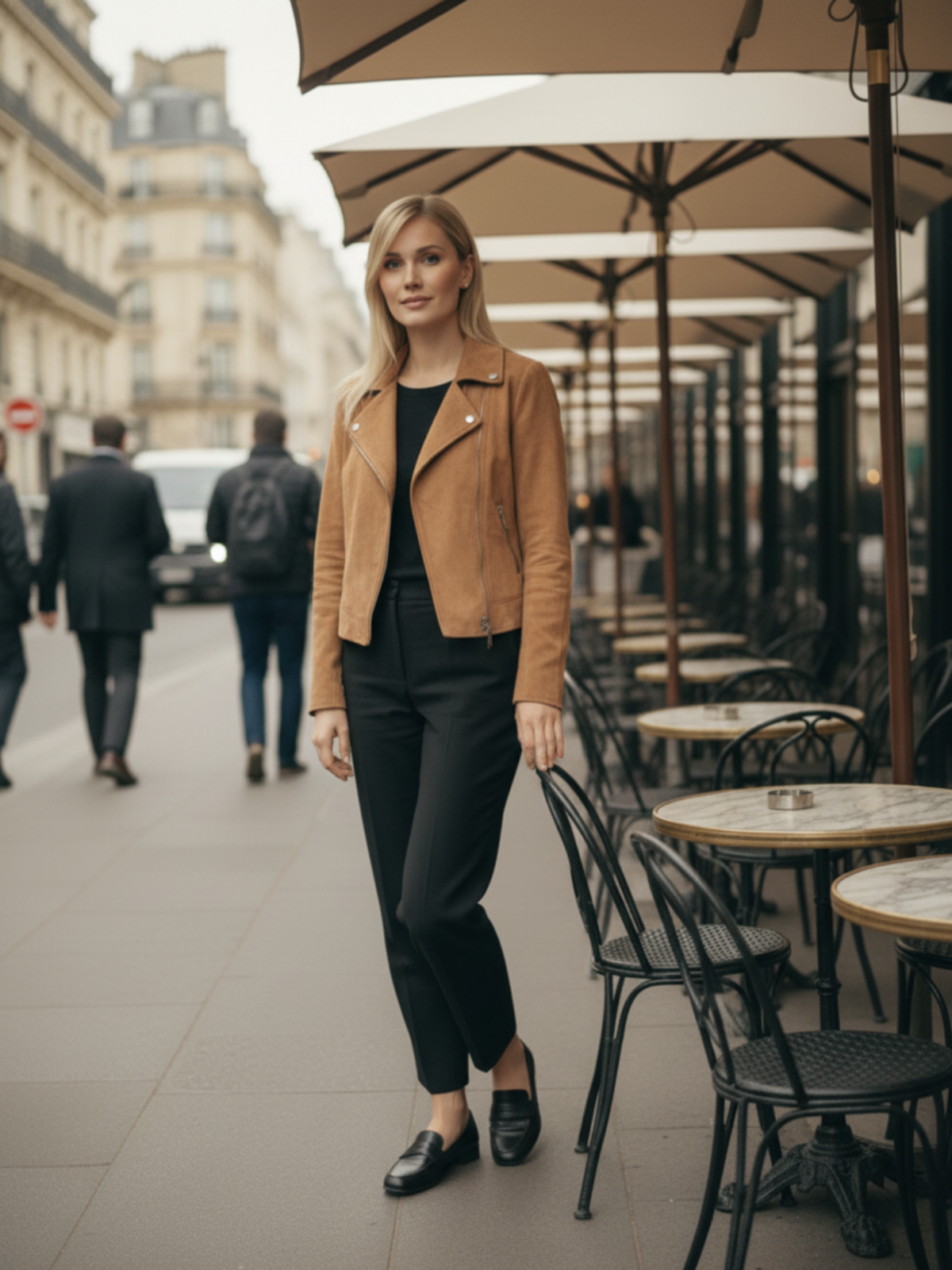 Klassische Wildlederjacke